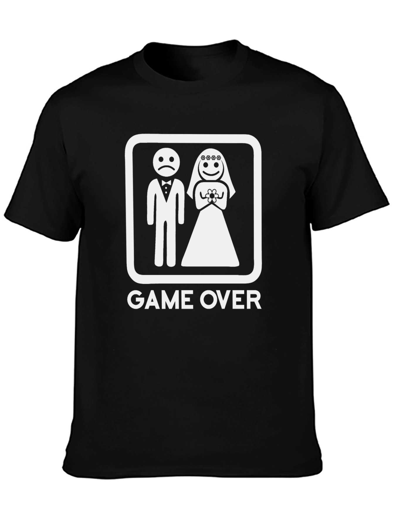 Game Over Groom Bride Humor Graphic Tee