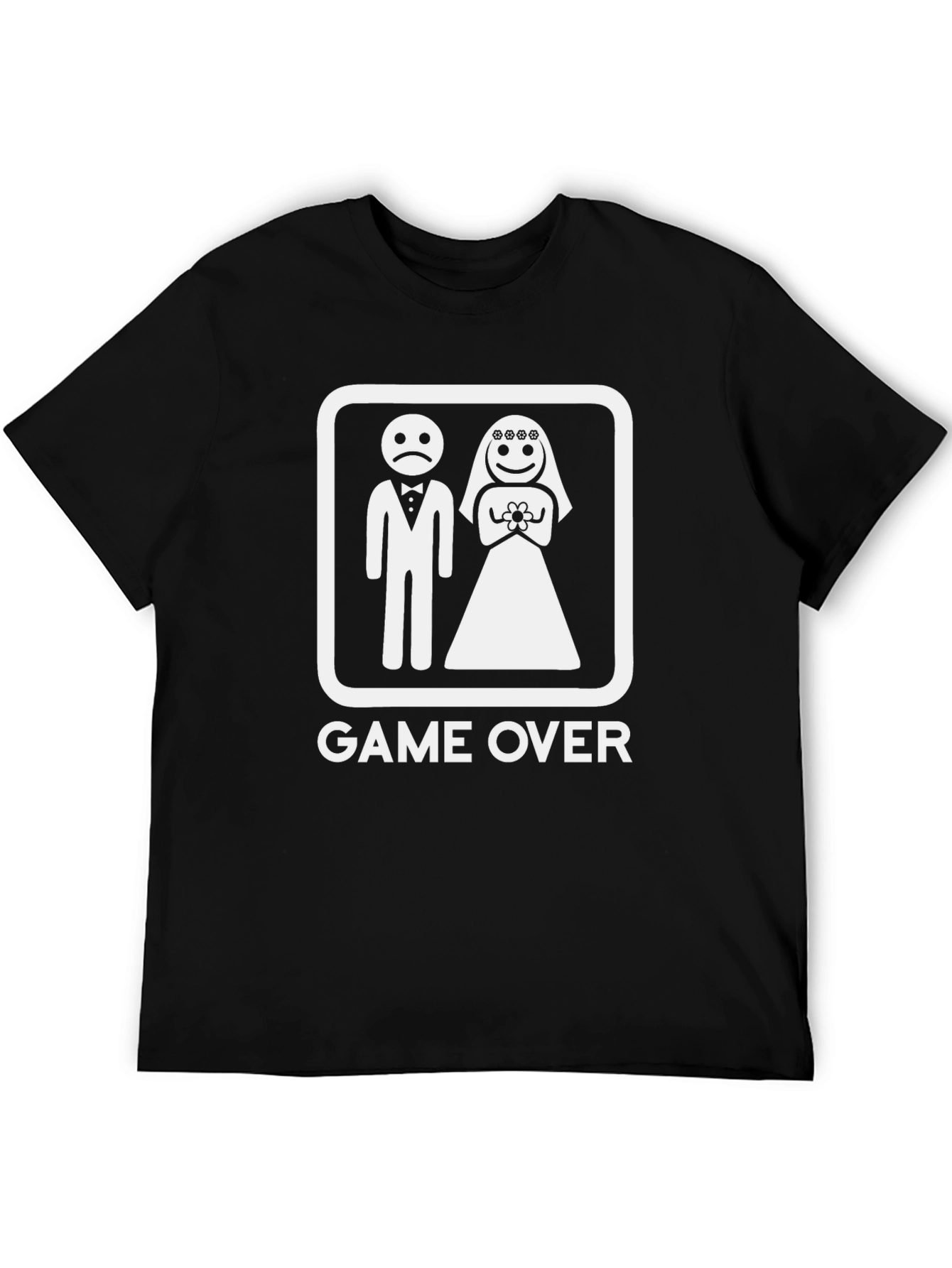 Game Over Groom Bride Humor Graphic Tee
