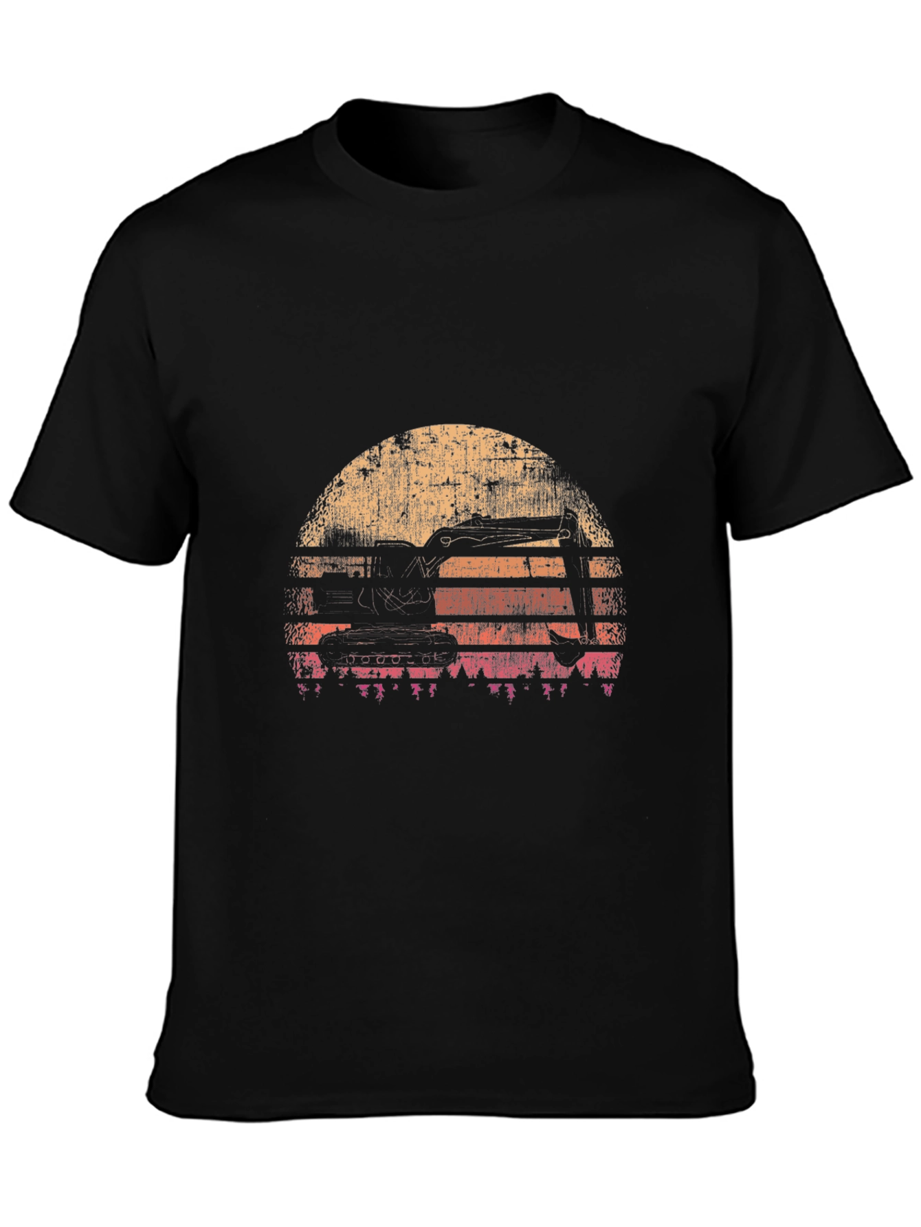 Retro Excavator Silhouette T-Shirt