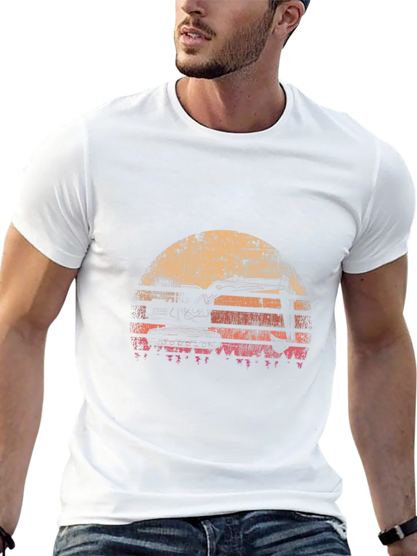 Retro Excavator Silhouette T-Shirt