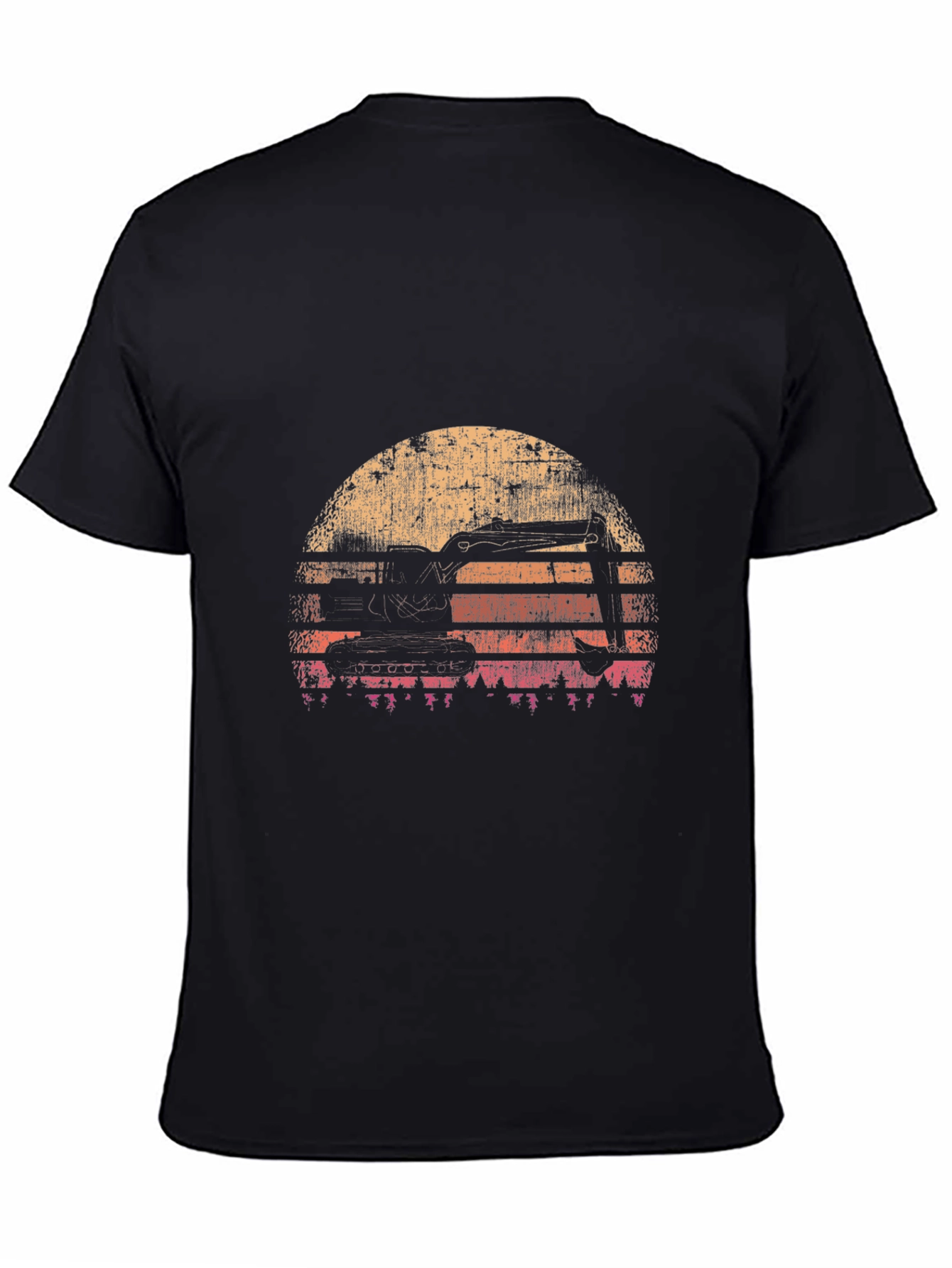 Retro Excavator Silhouette T-Shirt