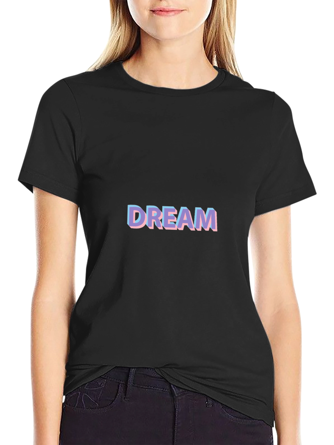 Dream Graphic Tee - Black Cotton Blend