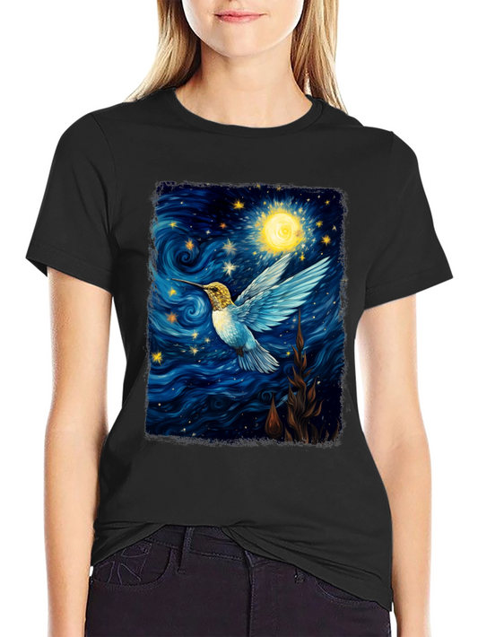 Starry Night Hummingbird Graphic Tee