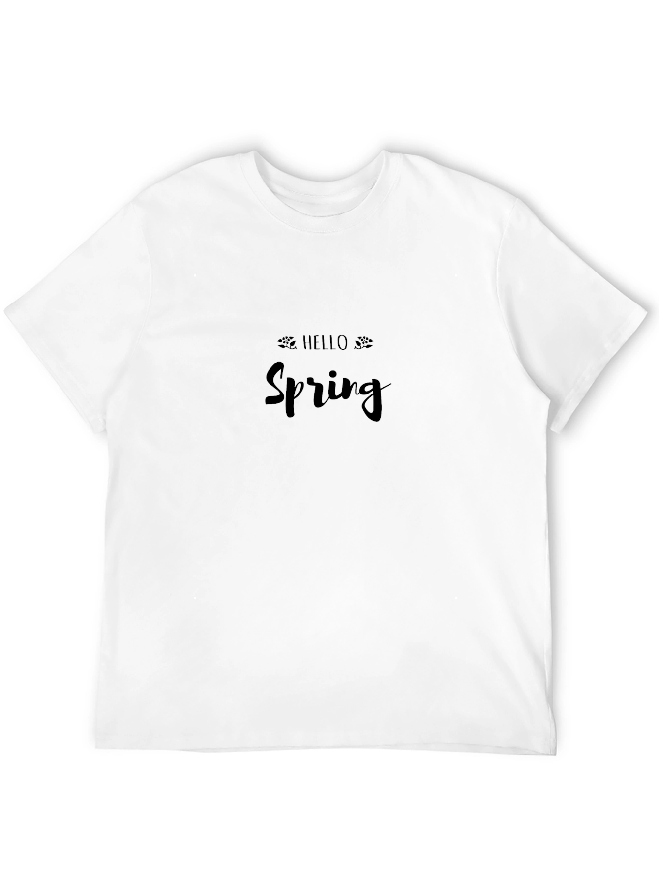 Hello Spring Black Graphic Tee