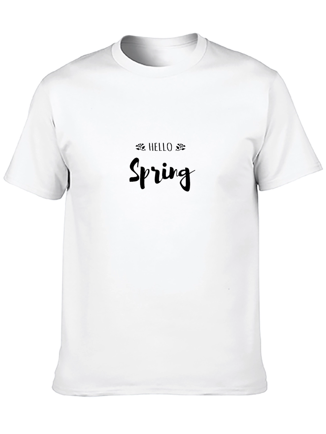 Hello Spring Black Graphic Tee