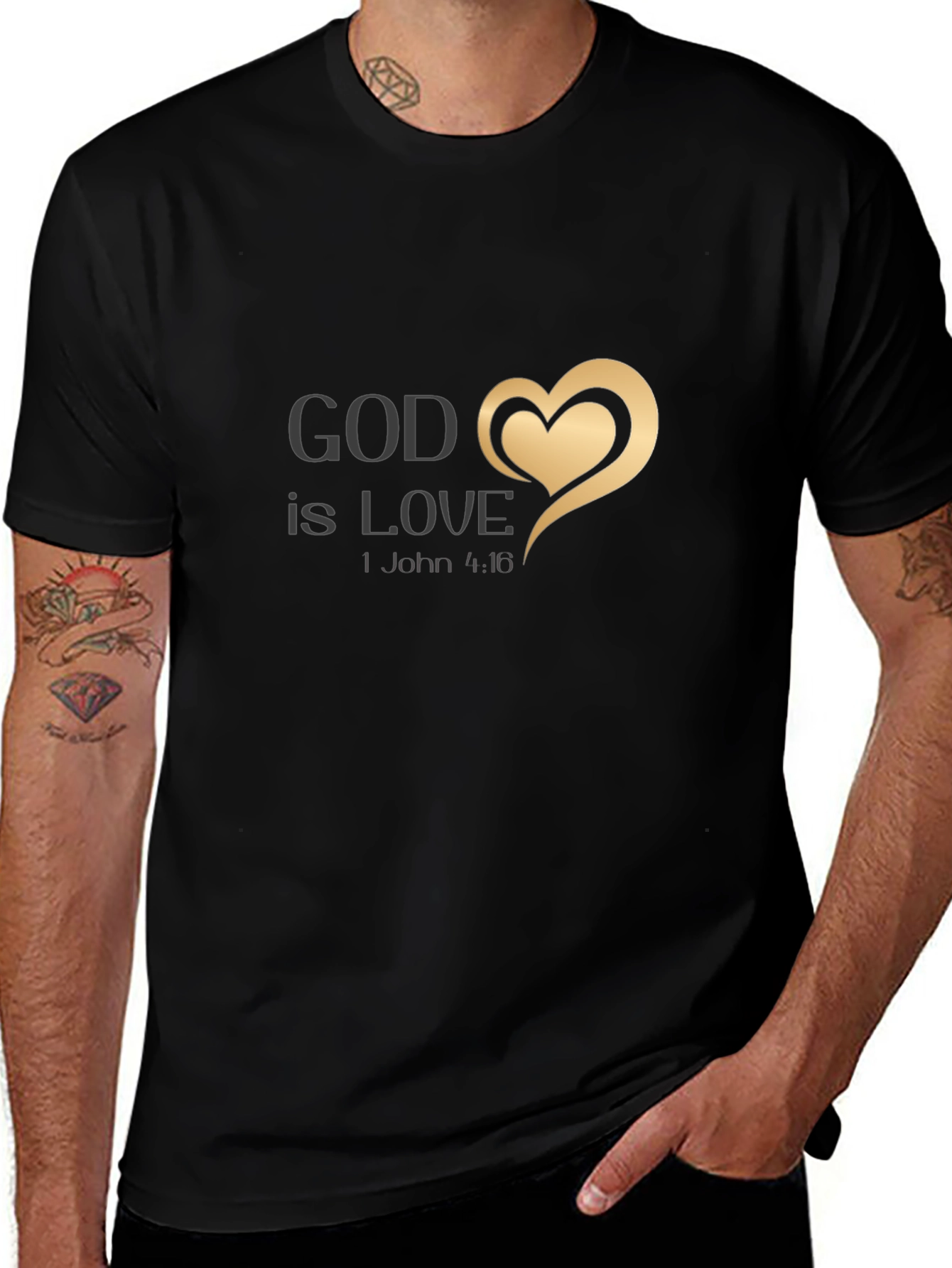 God Is Love Black T-Shirt