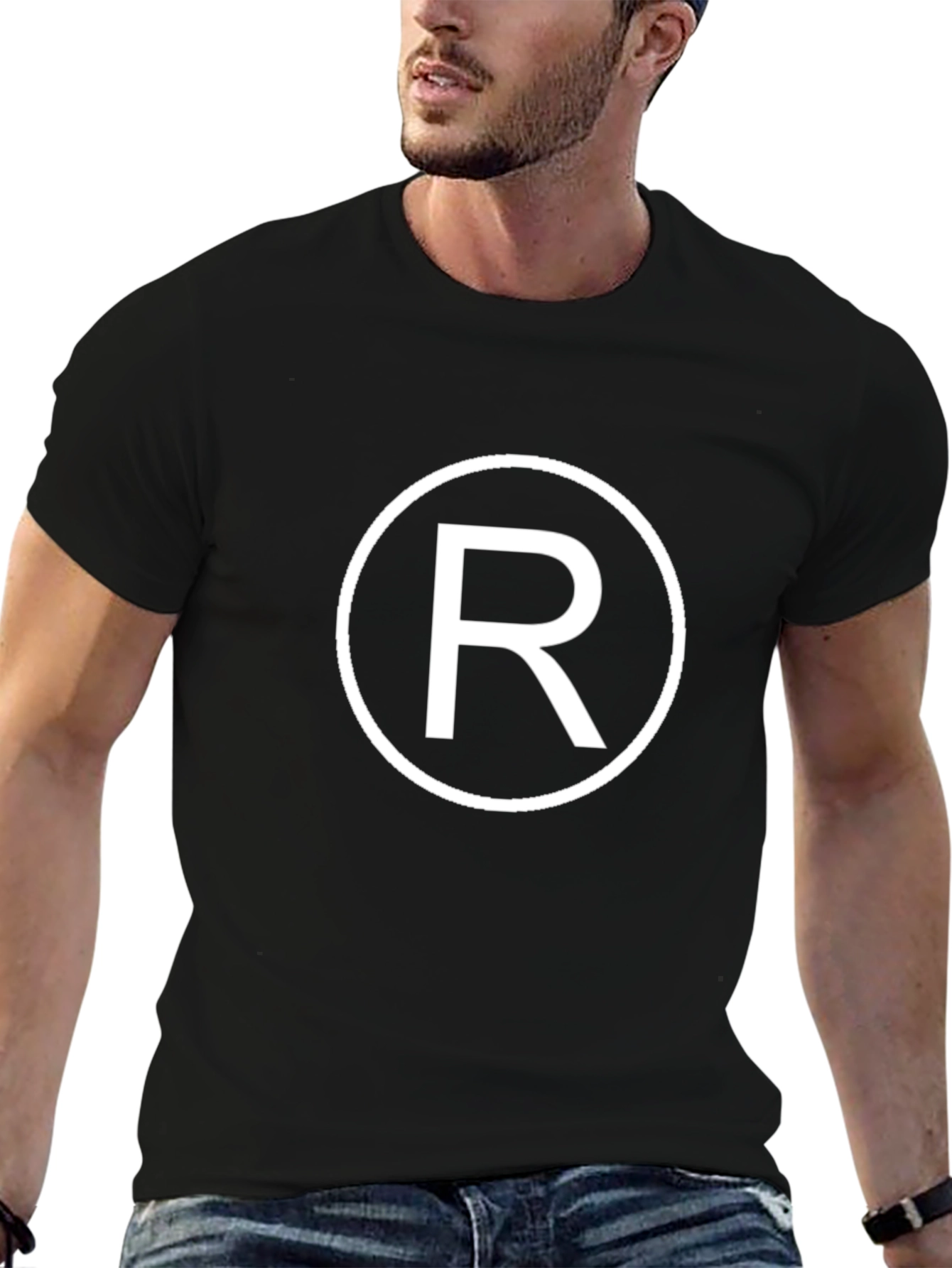 Letter R Graphic T-Shirt - Stylish Cotton Tee