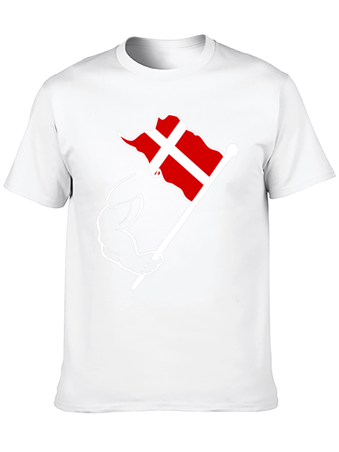 Denmark Flag Muscle T-Shirt