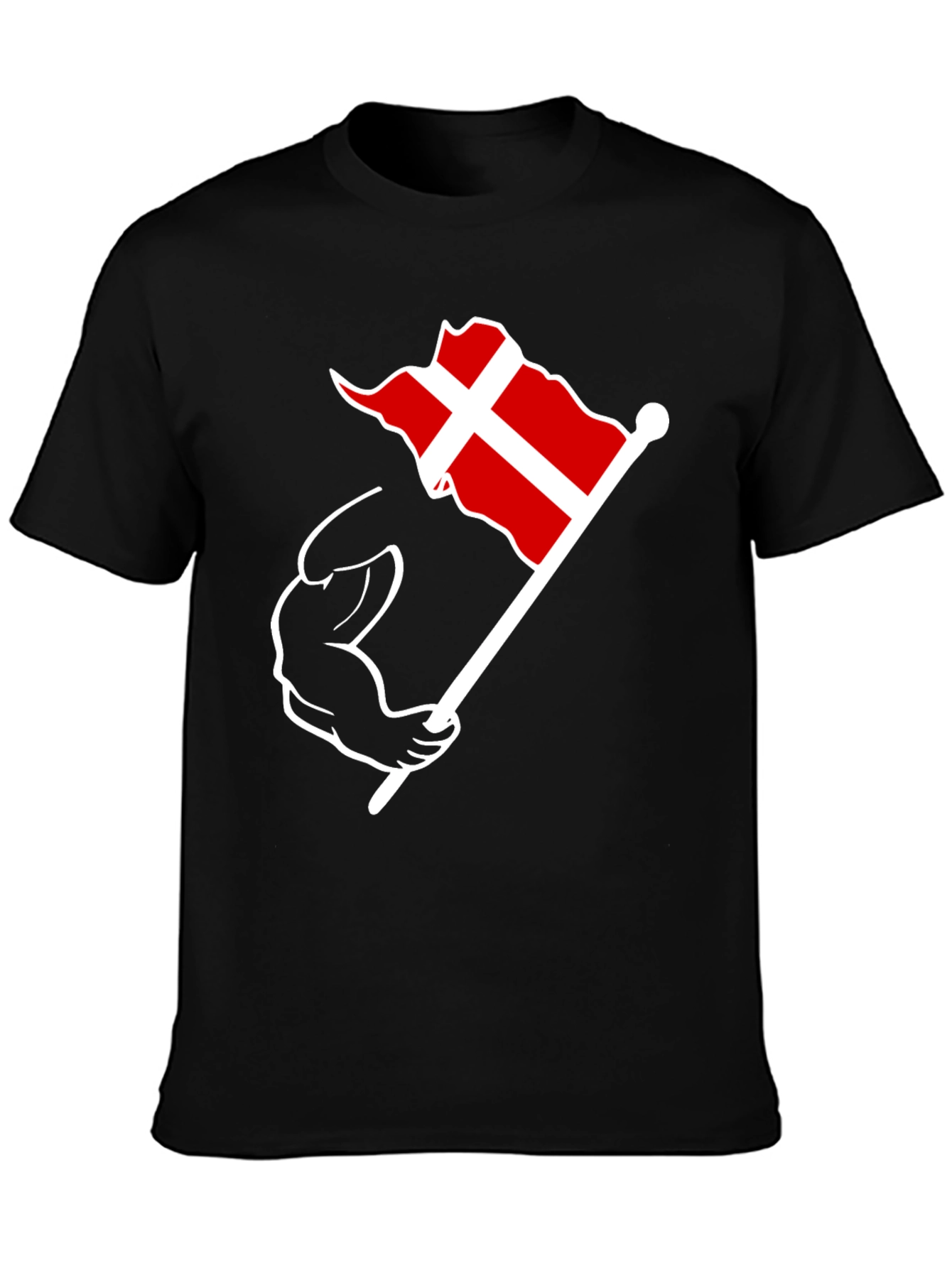 Denmark Flag Muscle T-Shirt