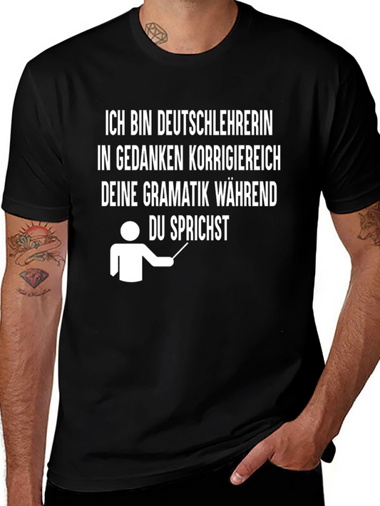 German Teacher T-Shirt - Grammar Correction Design