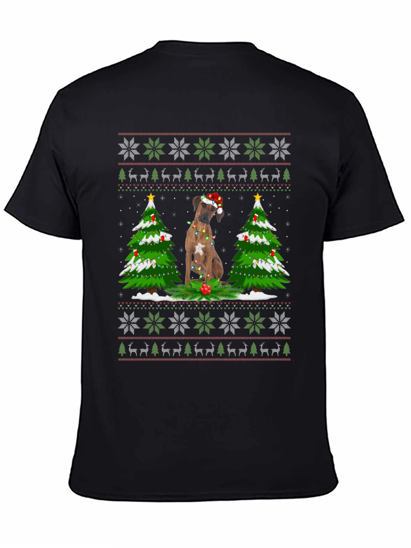 Dog Christmas Tree Ugly T-Shirt