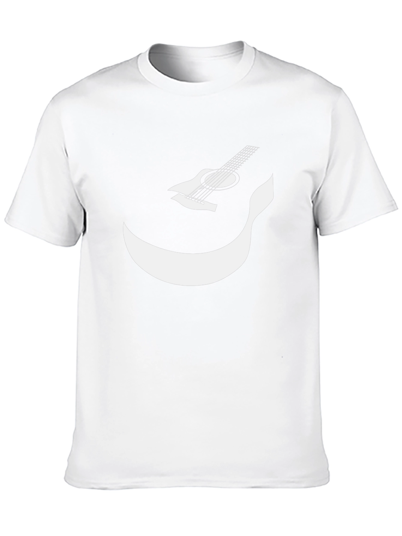 Guitar Smile Graphic T-Shirt - Black Cotton Tee