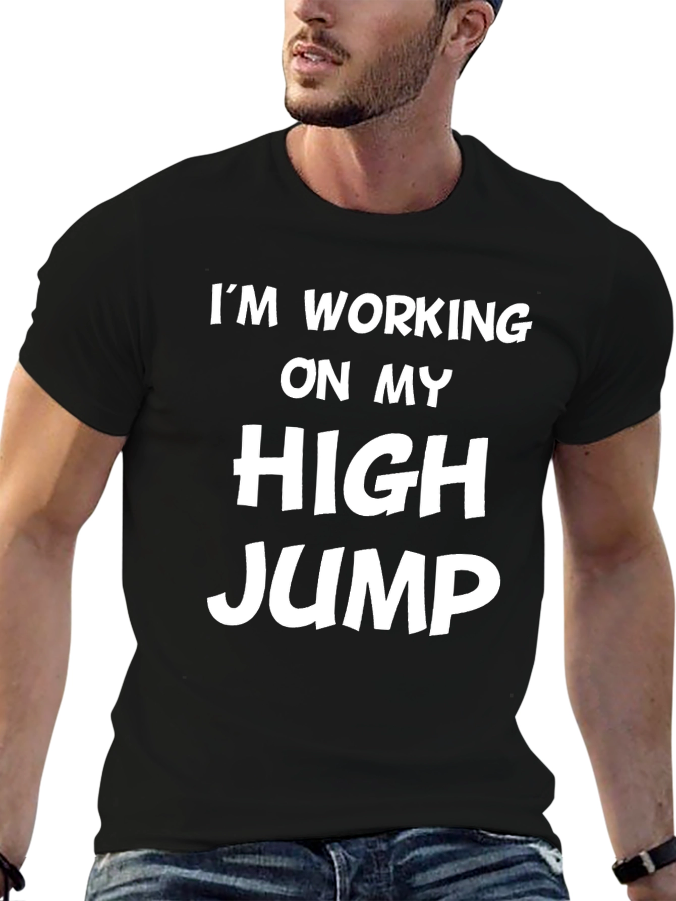 High Jump Training T-Shirt - Funny Athlete Tee