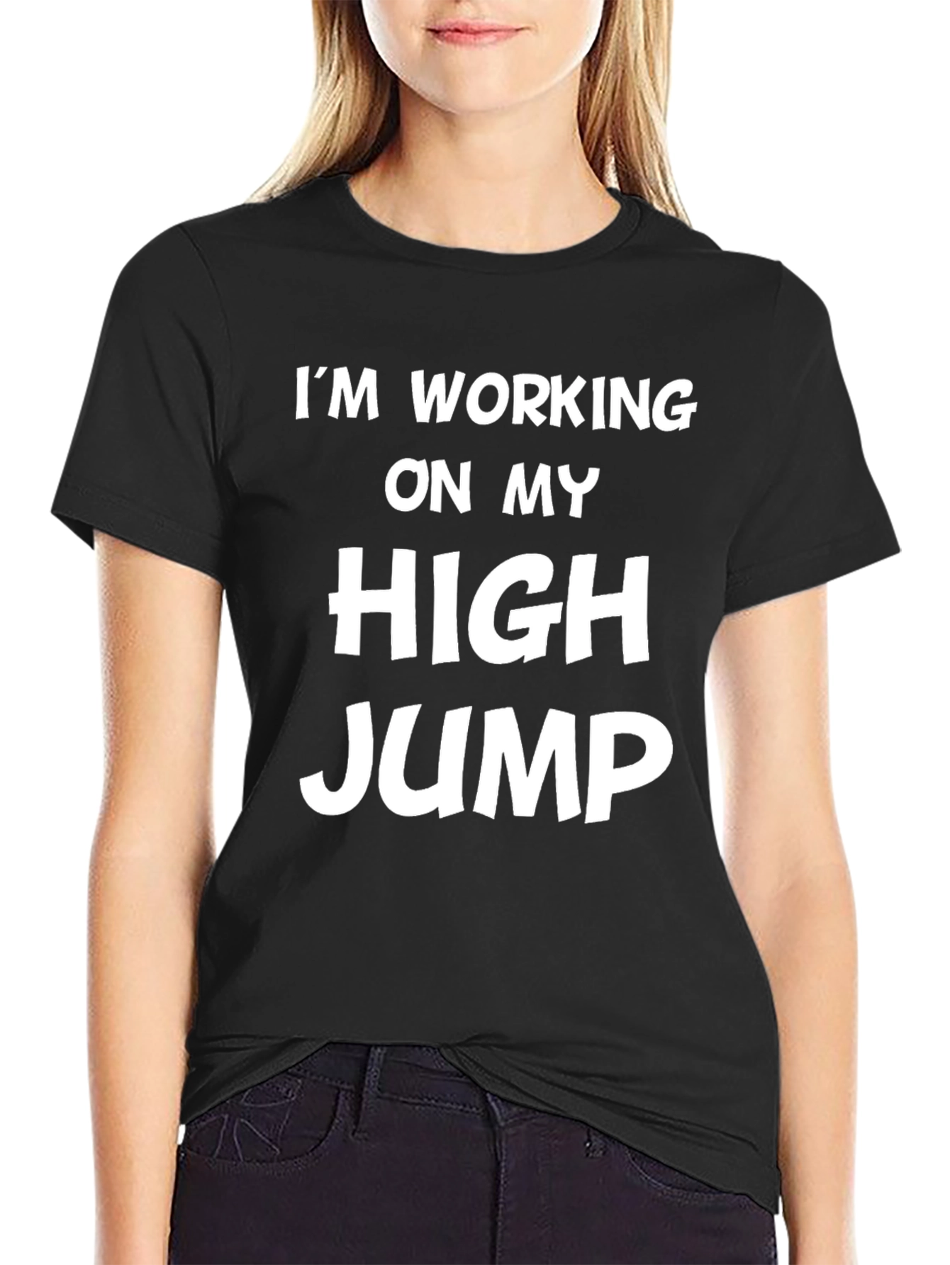 High Jump Training T-Shirt - Funny Athlete Tee