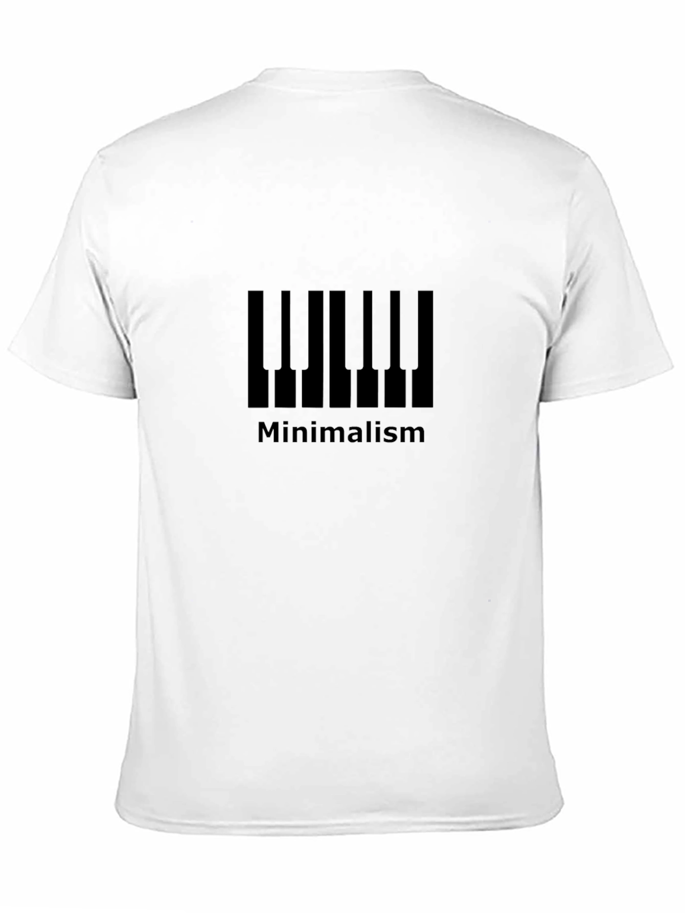 Minimalist Piano Keys Black T-Shirt