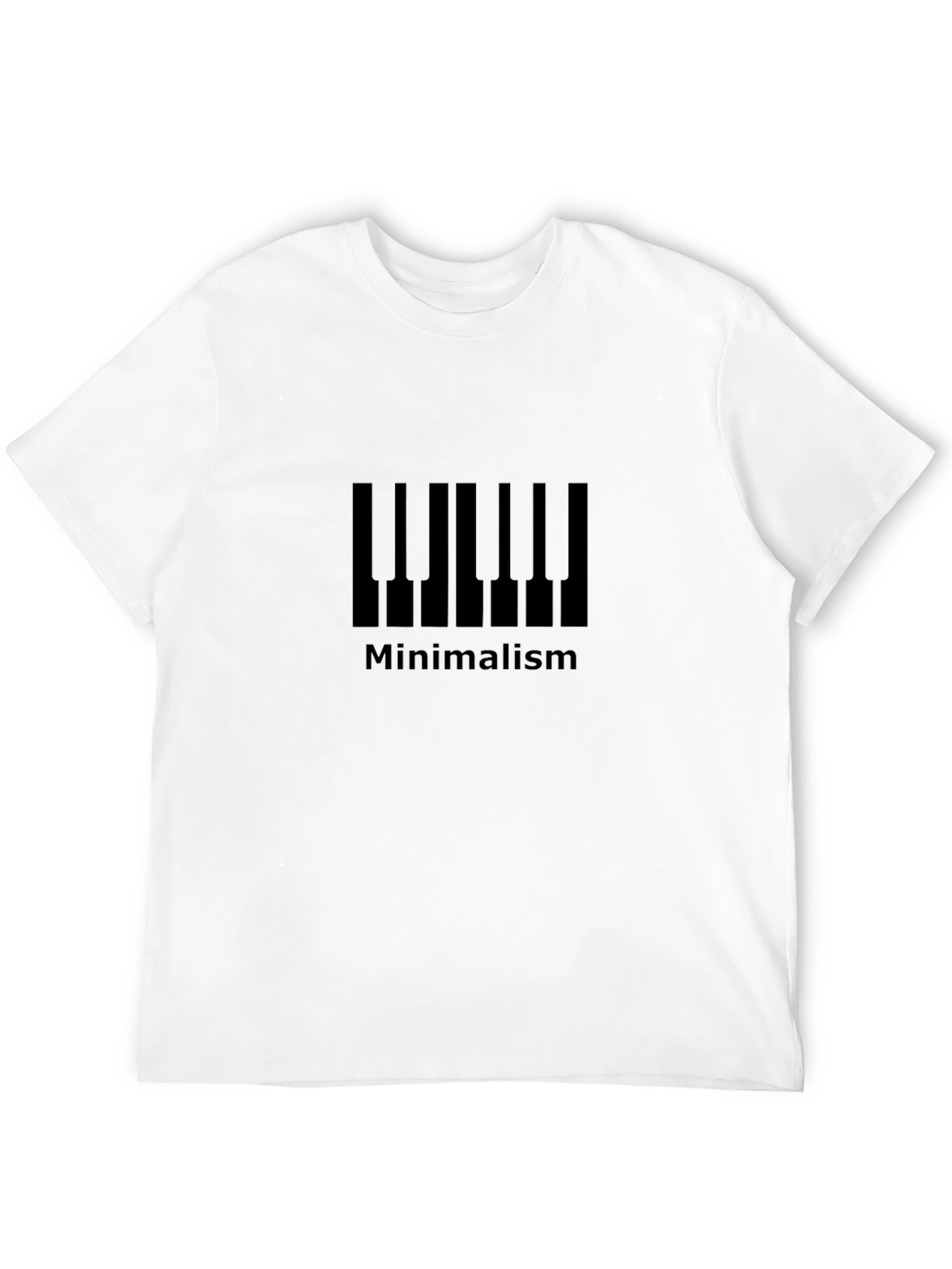 Minimalist Piano Keys Black T-Shirt