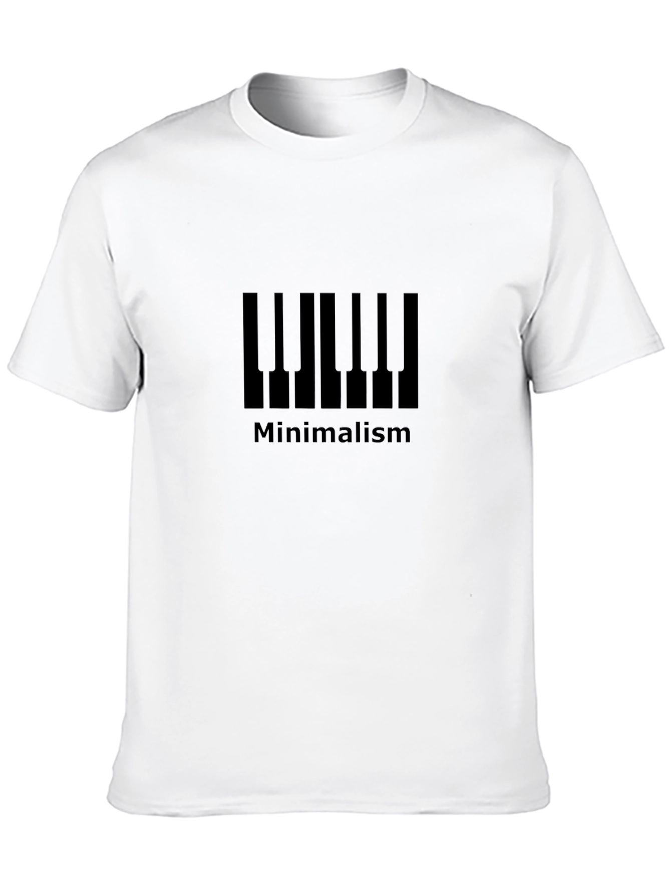 Minimalist Piano Keys Black T-Shirt
