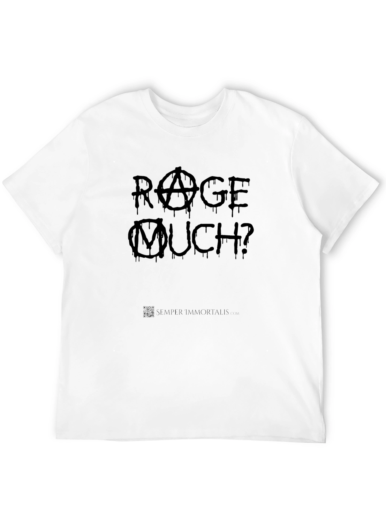 Rage Much? Black Graphic Tee - Edgy Casual Wear