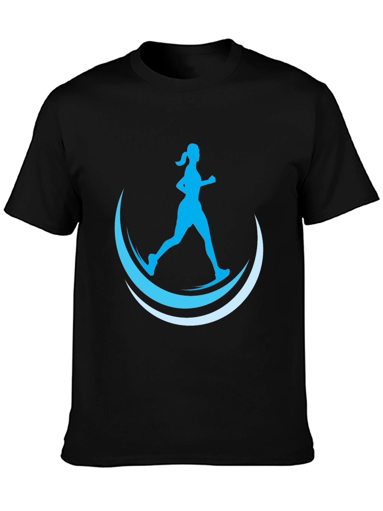 Runners Crescent Graphic Tee - Black