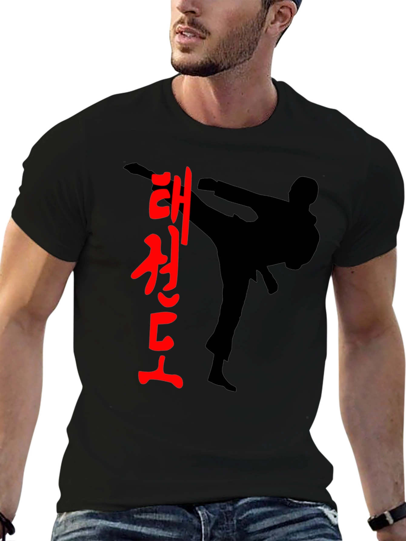 Taekwondo T-Shirt - Martial Arts Silhouette