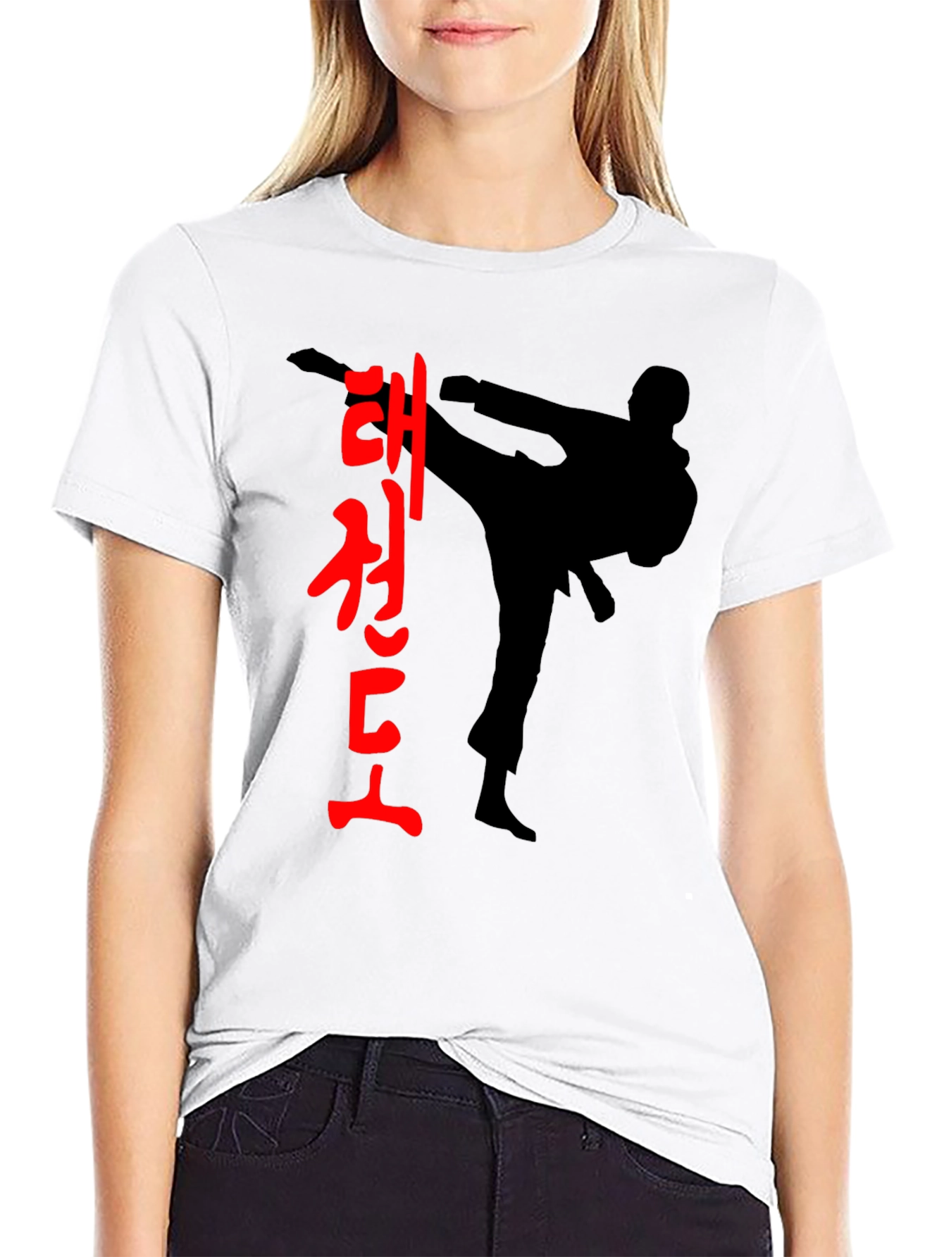 Taekwondo T-Shirt - Martial Arts Silhouette