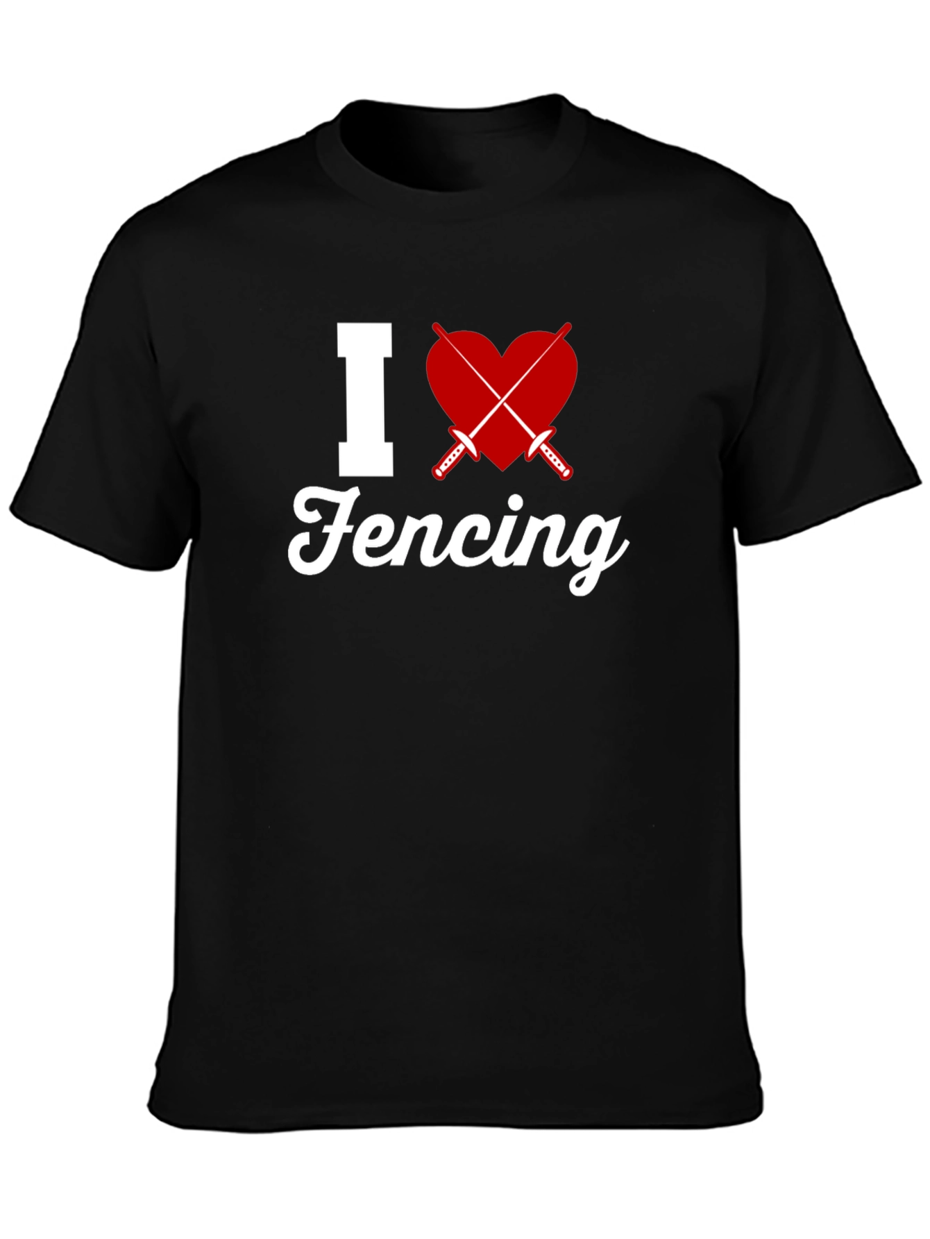 I Love Fencing Graphic T-Shirt