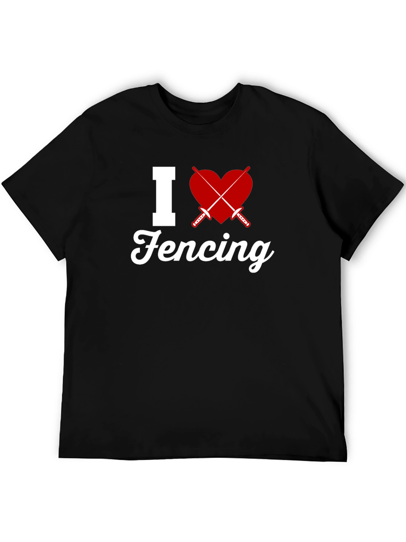 I Love Fencing Graphic T-Shirt