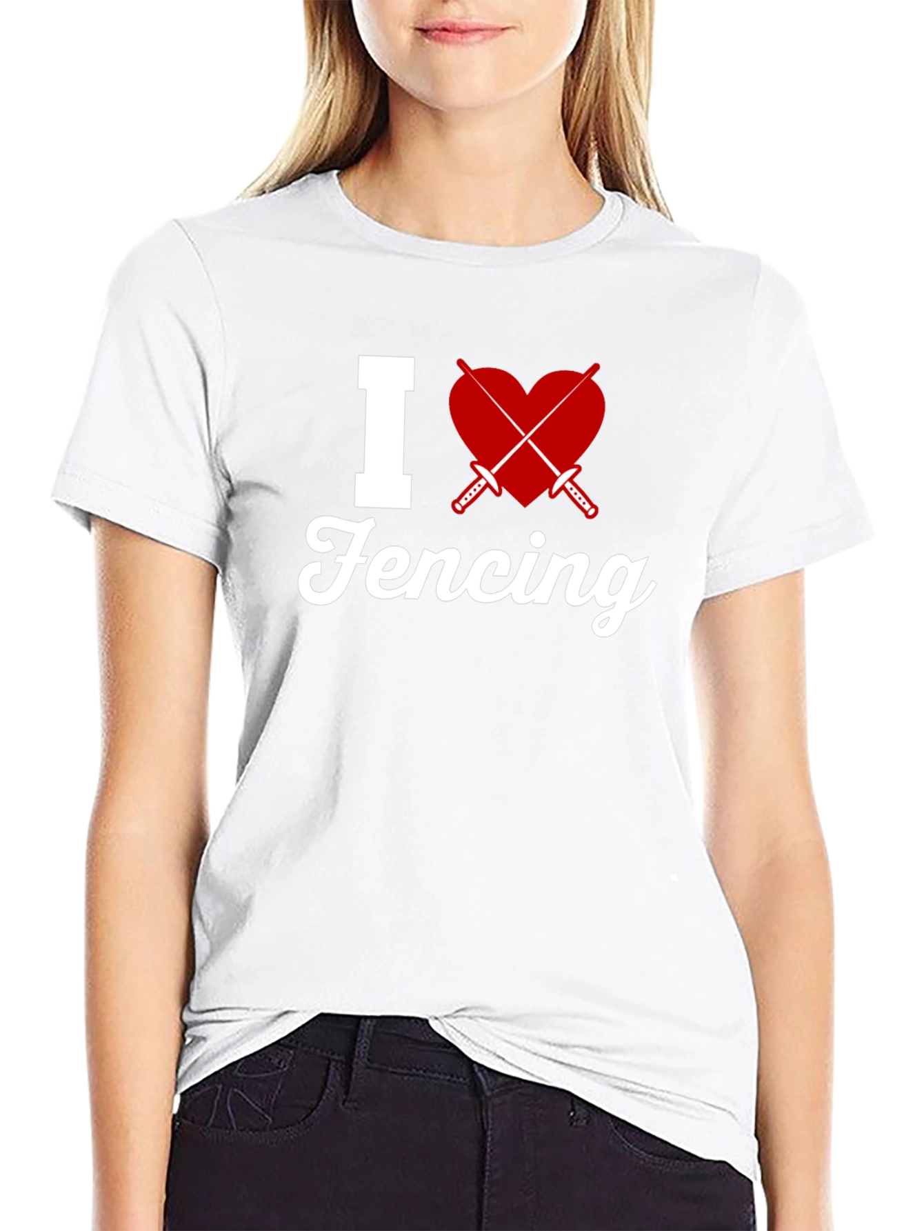 I Love Fencing Graphic T-Shirt