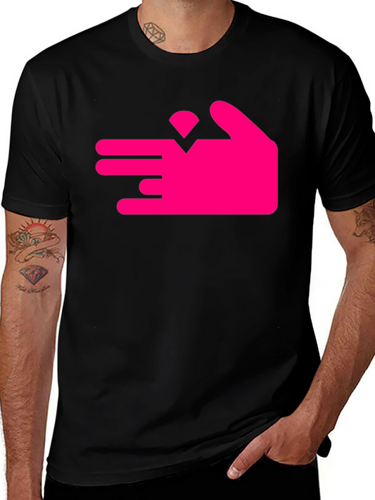 Abstract Hand Diamond Graphic Tee - Bold Design Modern Style