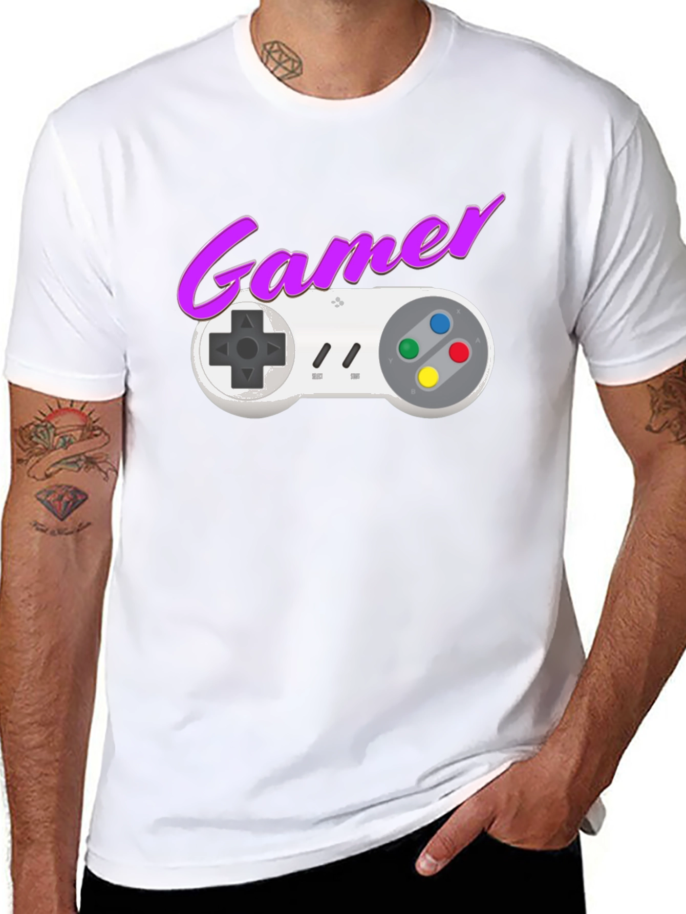 Retro Gamer T-Shirt: Classic Controller Design
