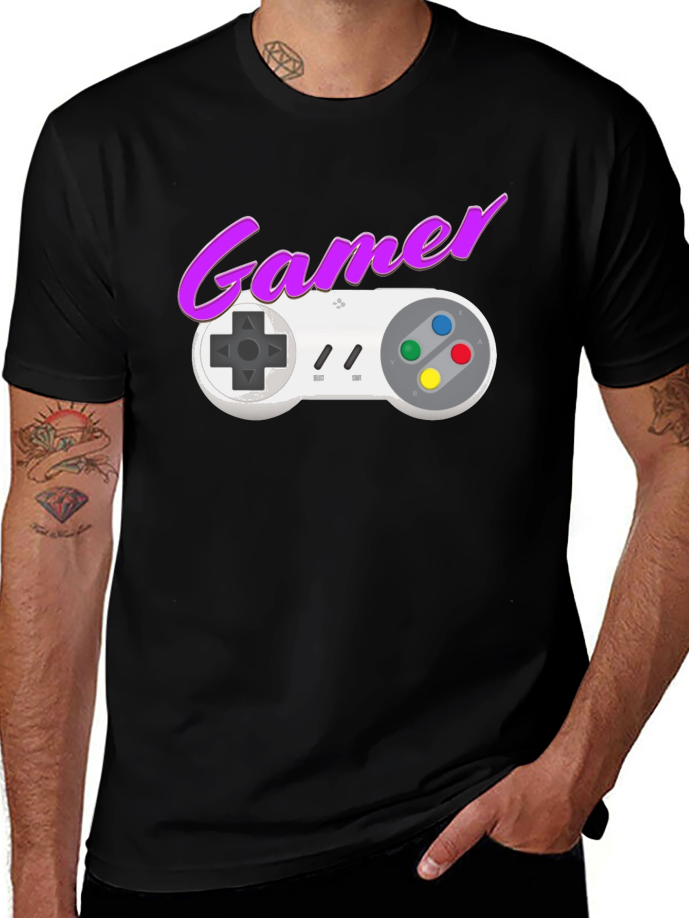 Retro Gamer T-Shirt: Classic Controller Design