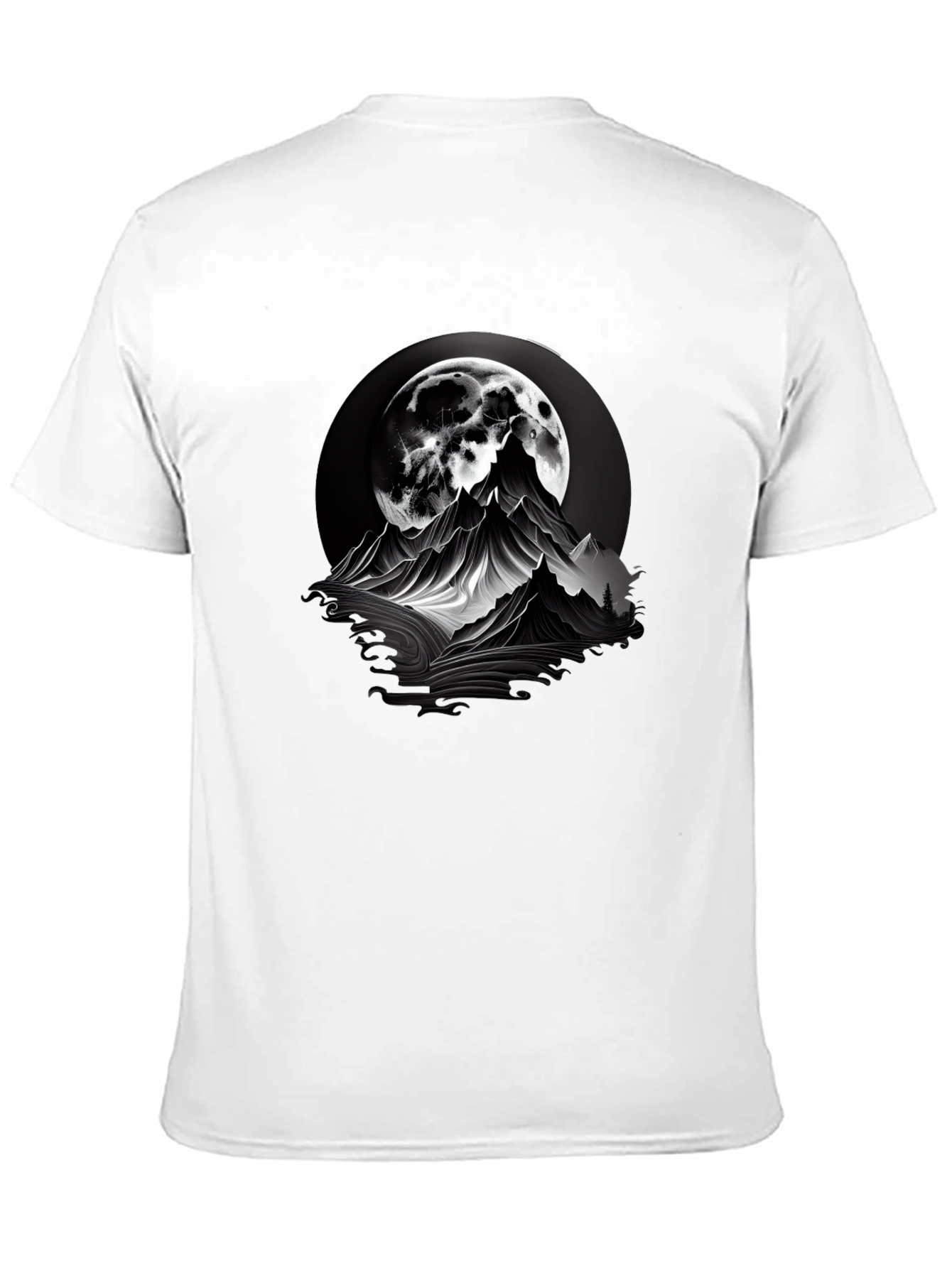 Mountain Moon Graphic Tee - Black