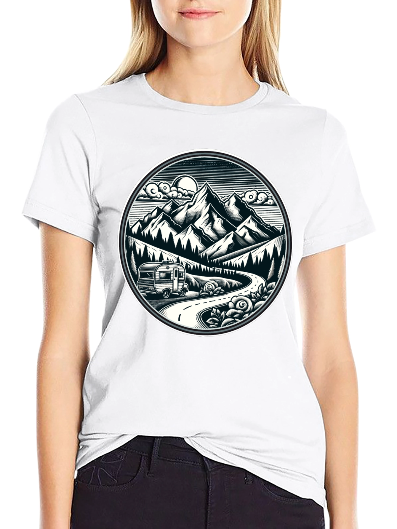 Adventure Awaits T-Shirt - Mountain Road Trip