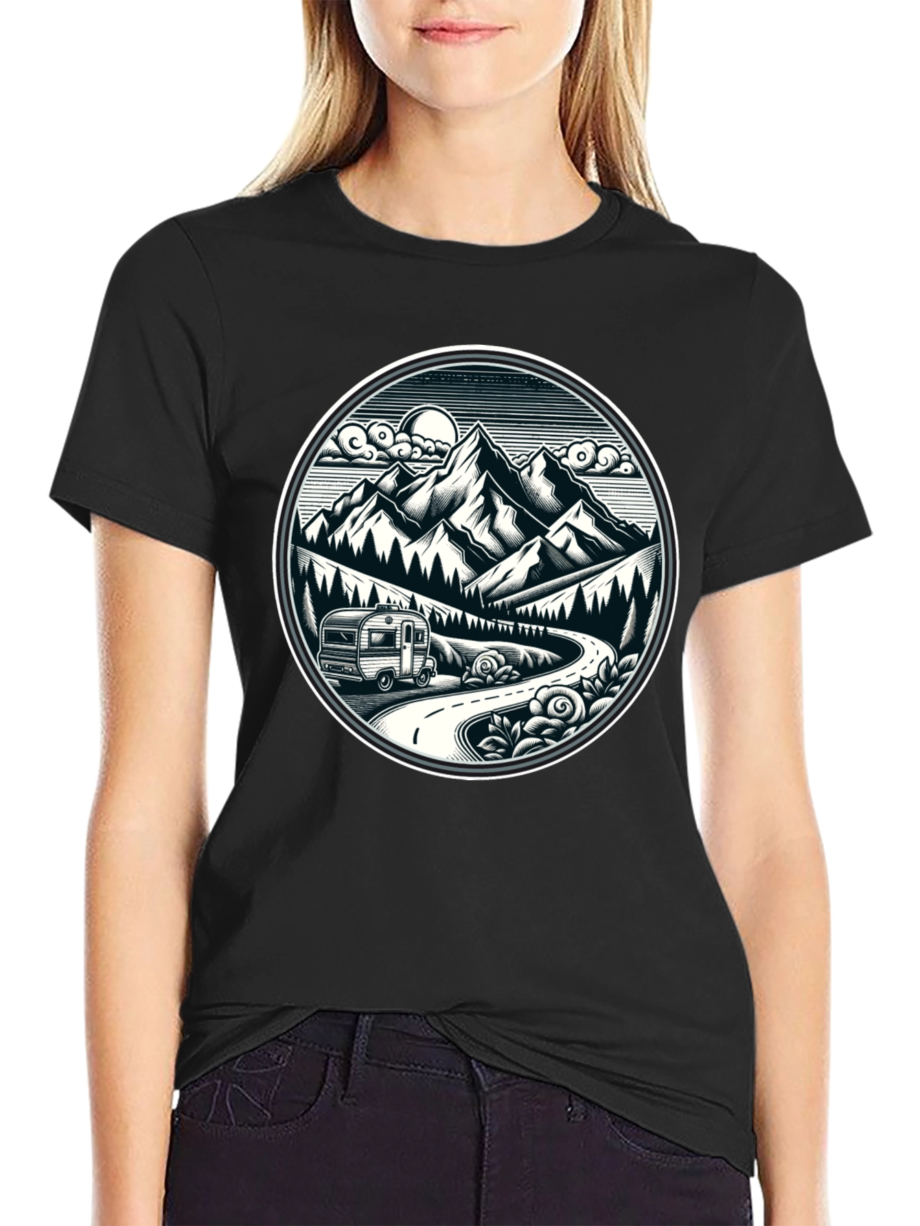 Adventure Awaits T-Shirt - Mountain Road Trip