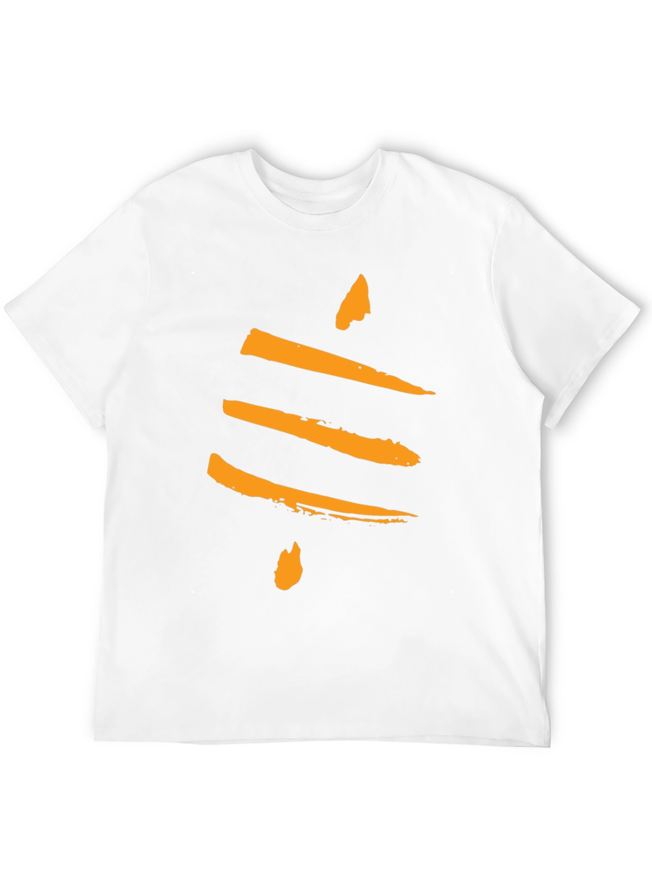 Abstract Brushstroke Design Black T-Shirt