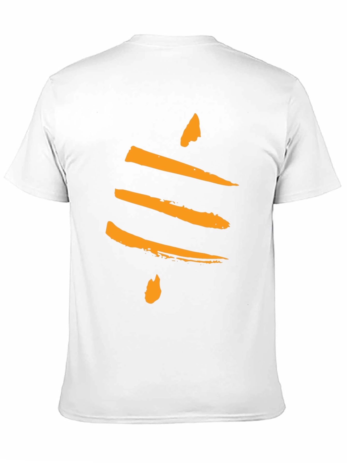 Abstract Brushstroke Design Black T-Shirt
