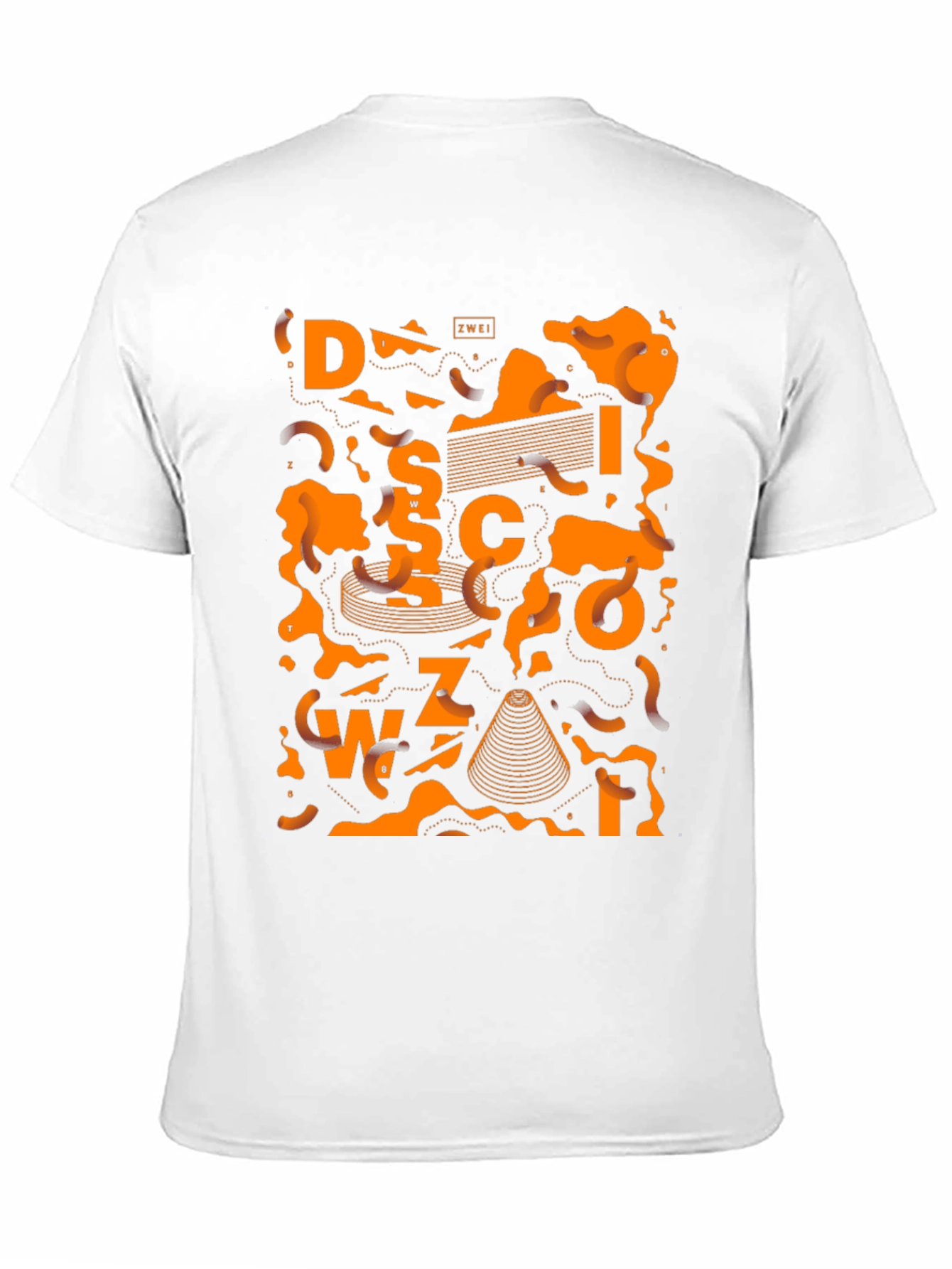 Abstract Graphic Tee - Black Cotton Blend