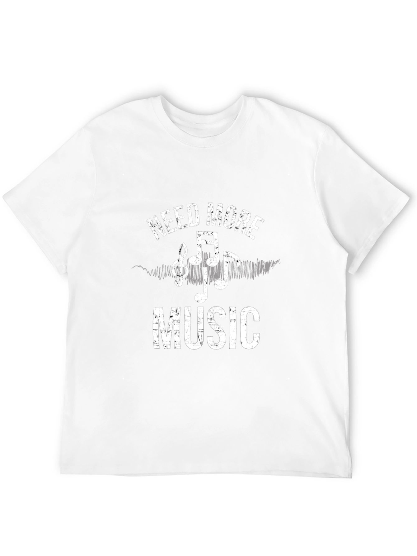 Need More Music Graphic T-Shirt - Casual Wear