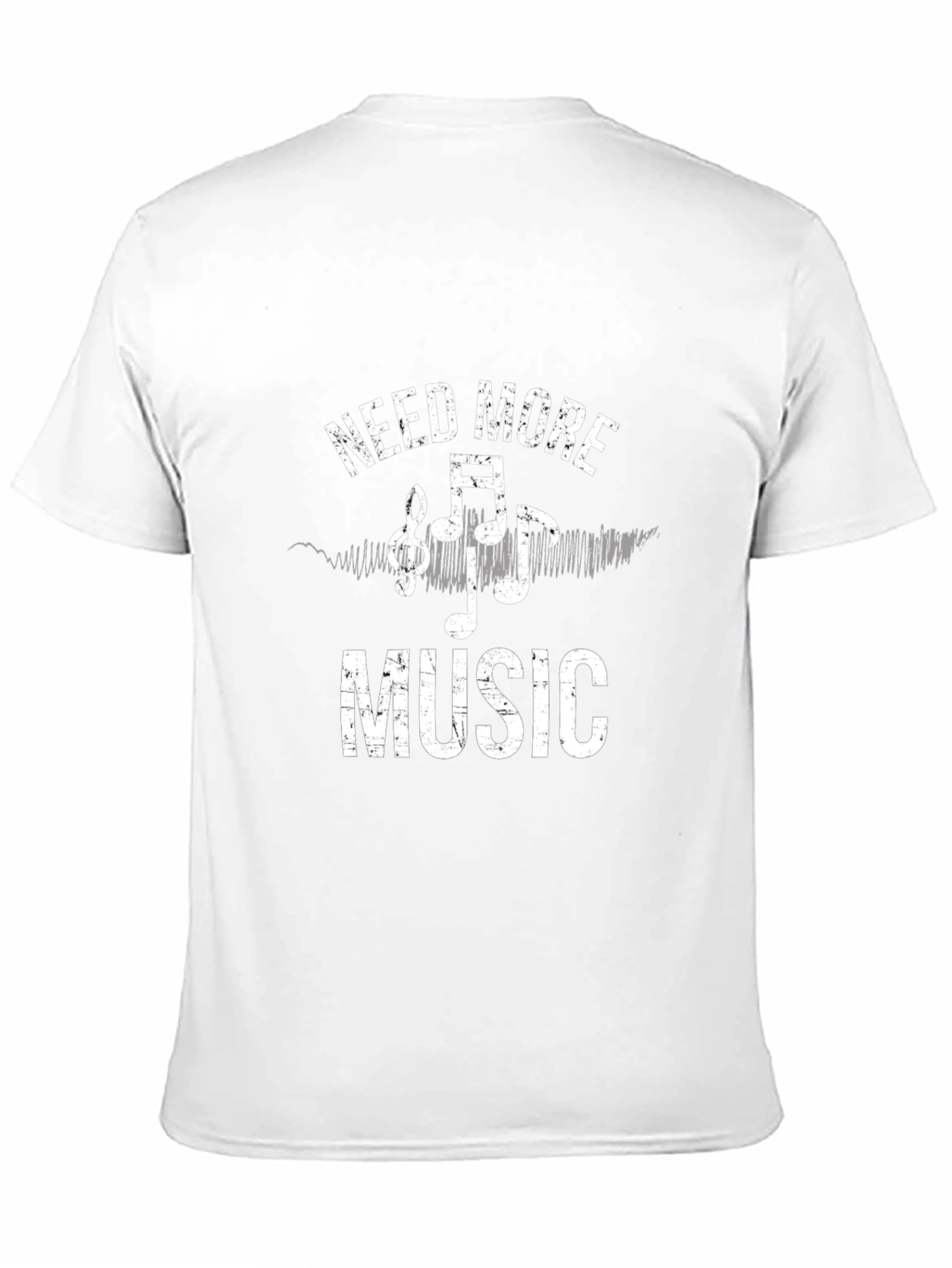 Need More Music Graphic T-Shirt - Casual Wear