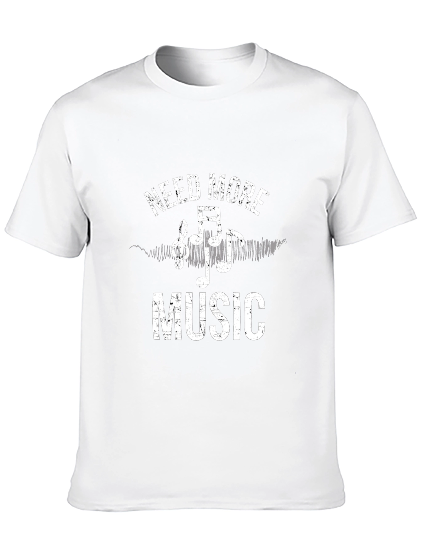 Need More Music Graphic T-Shirt - Casual Wear