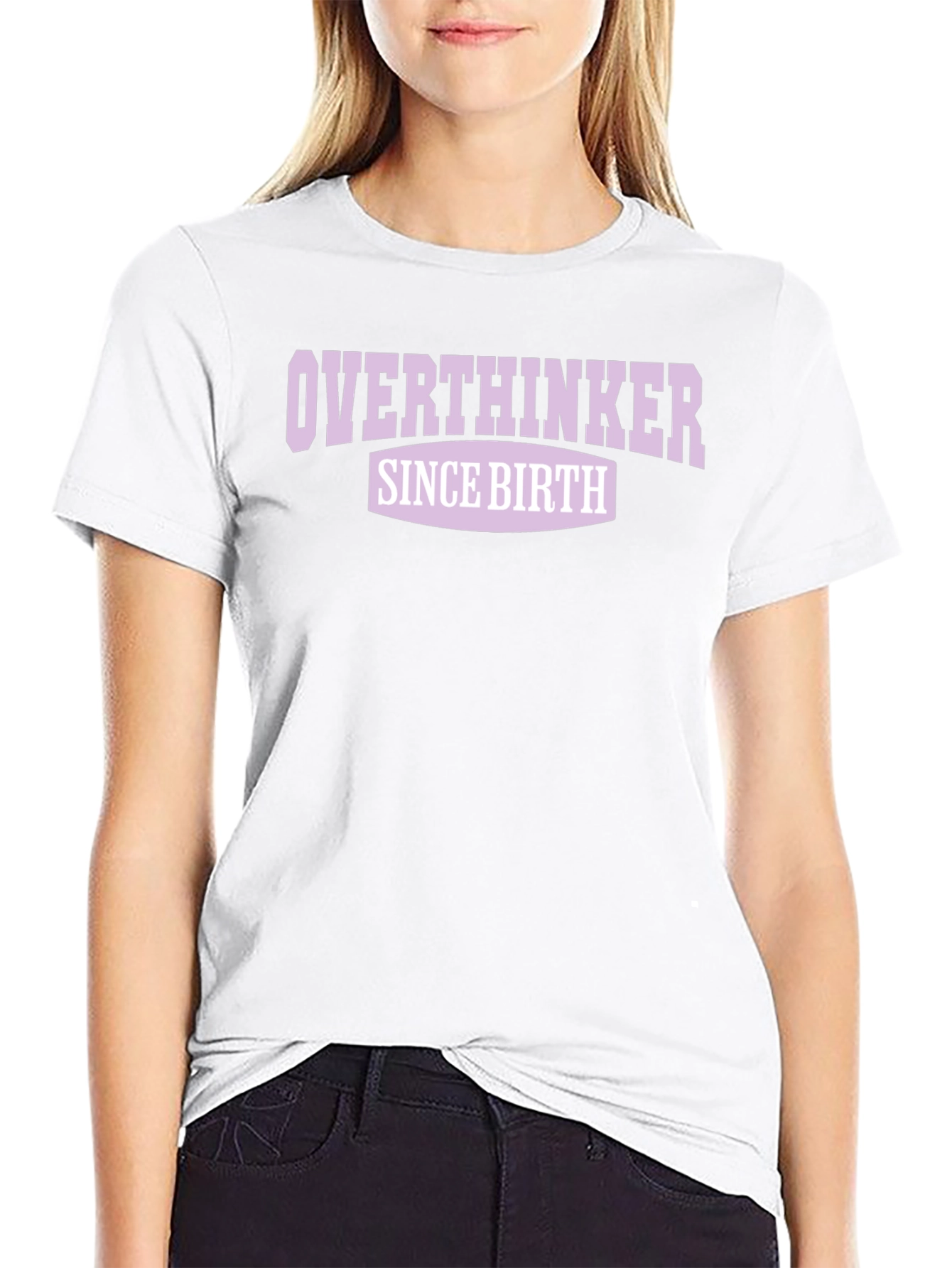 Overthinker Since Birth Graphic Tee - Black