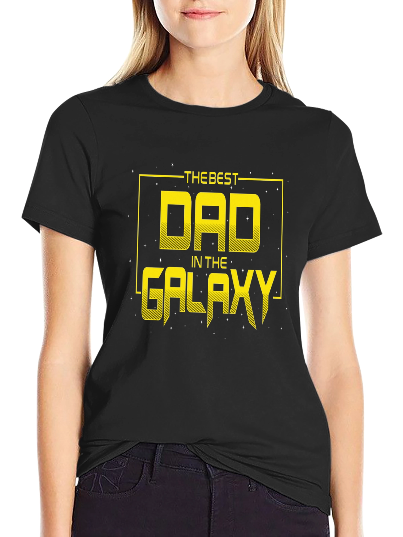 Best Dad in the Galaxy Black T-Shirt