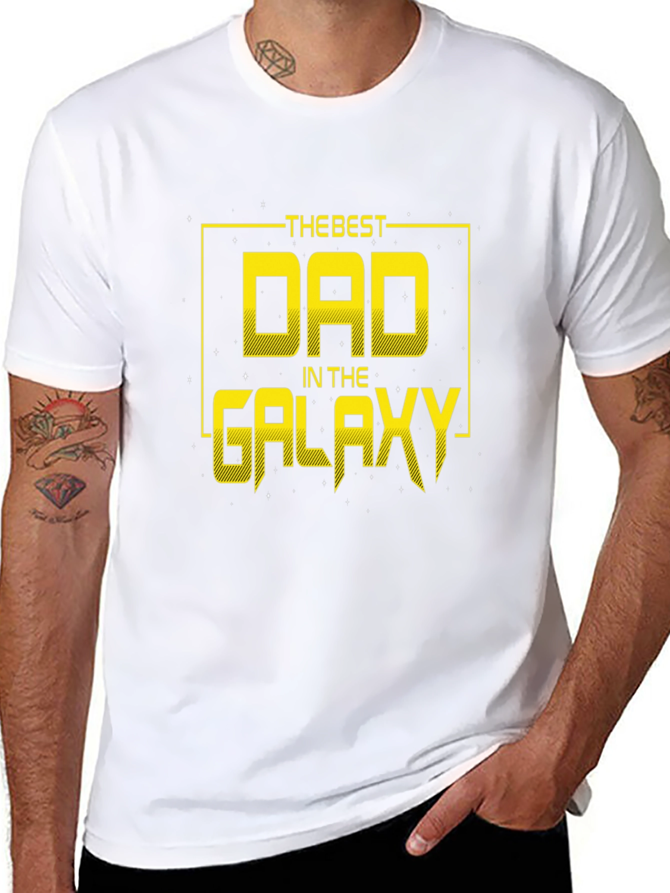 Best Dad in the Galaxy Black T-Shirt