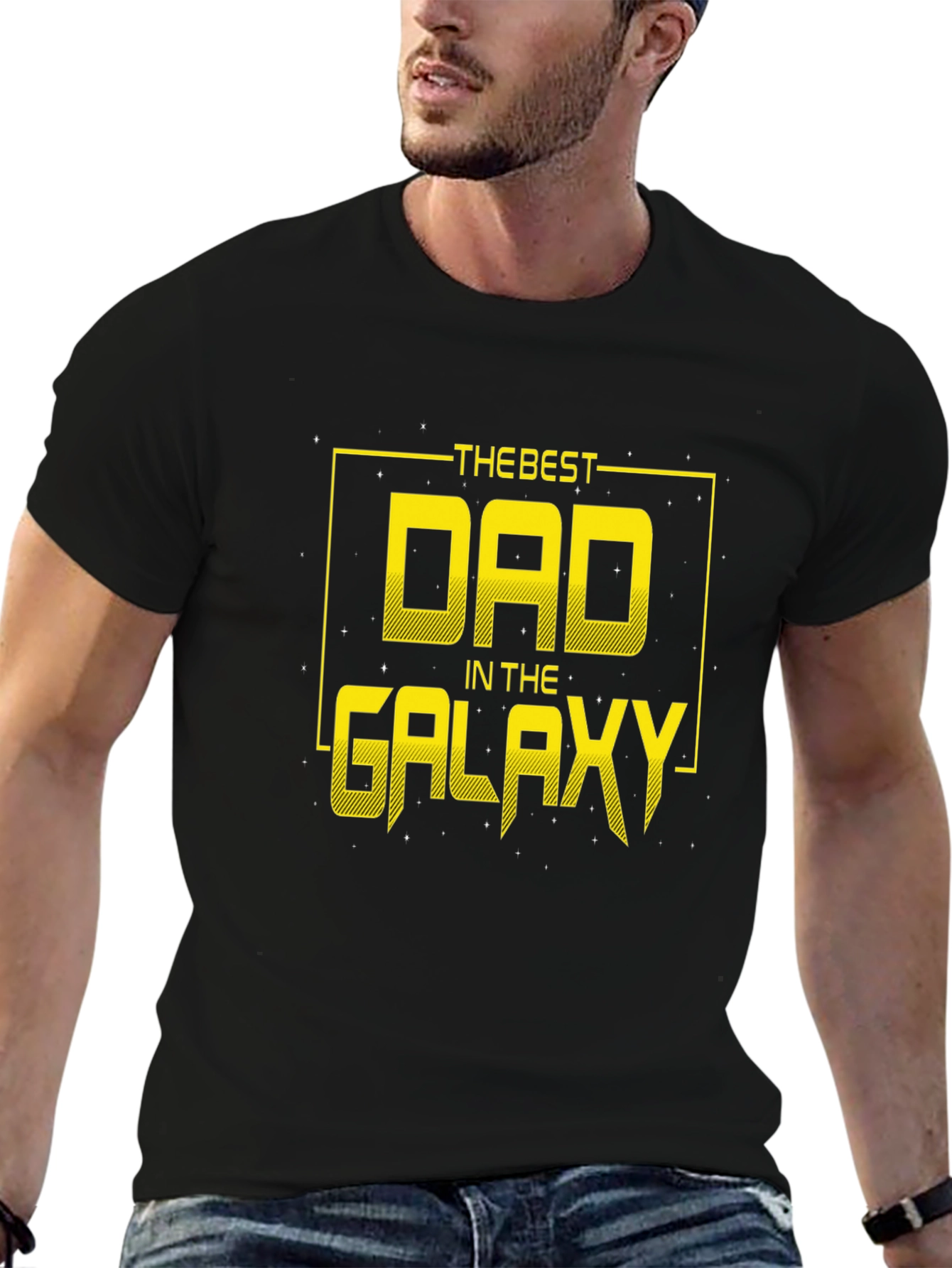Best Dad in the Galaxy Black T-Shirt