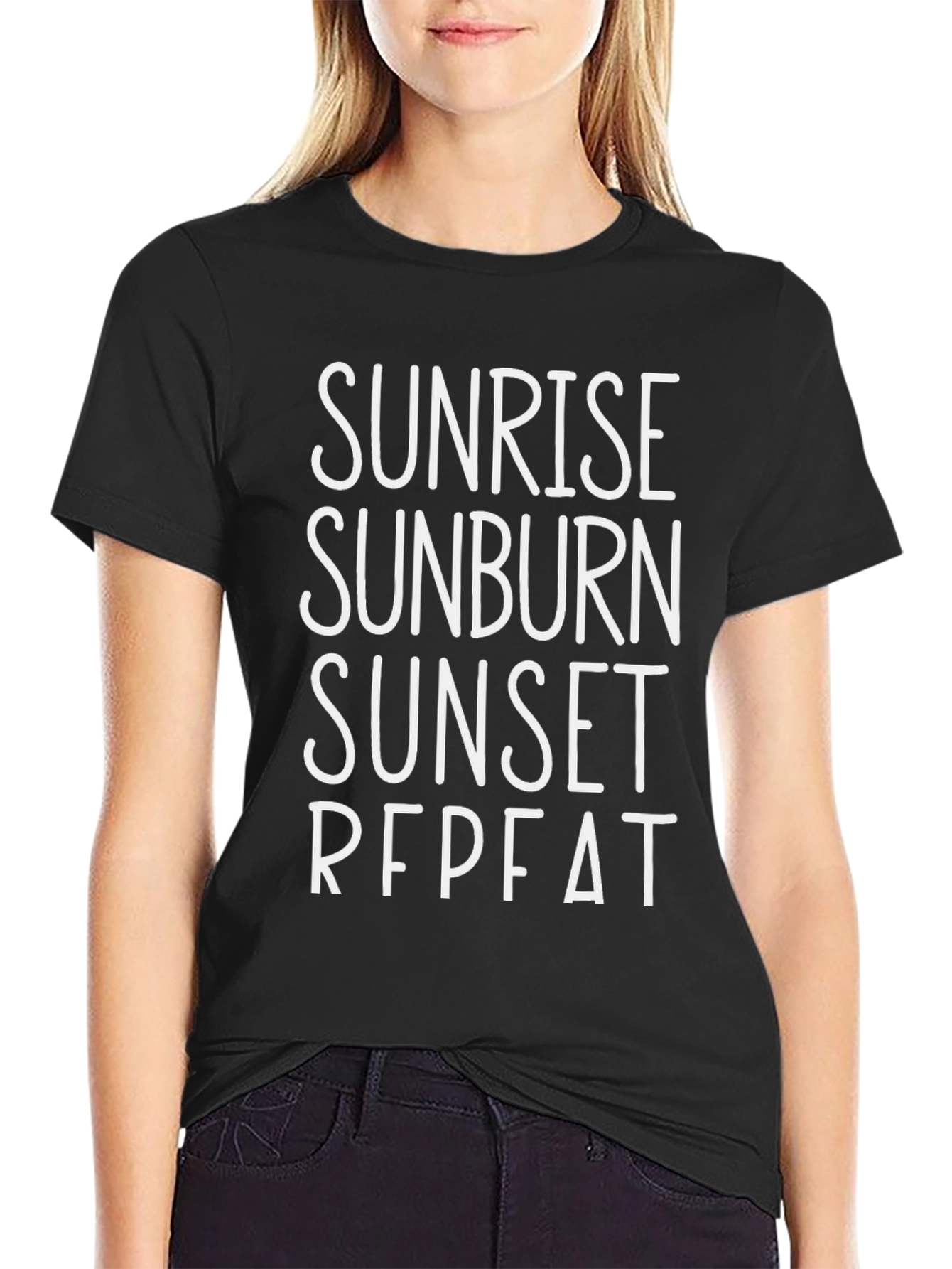 Sunrise Sunburn Sunset Repeat Graphic Tee