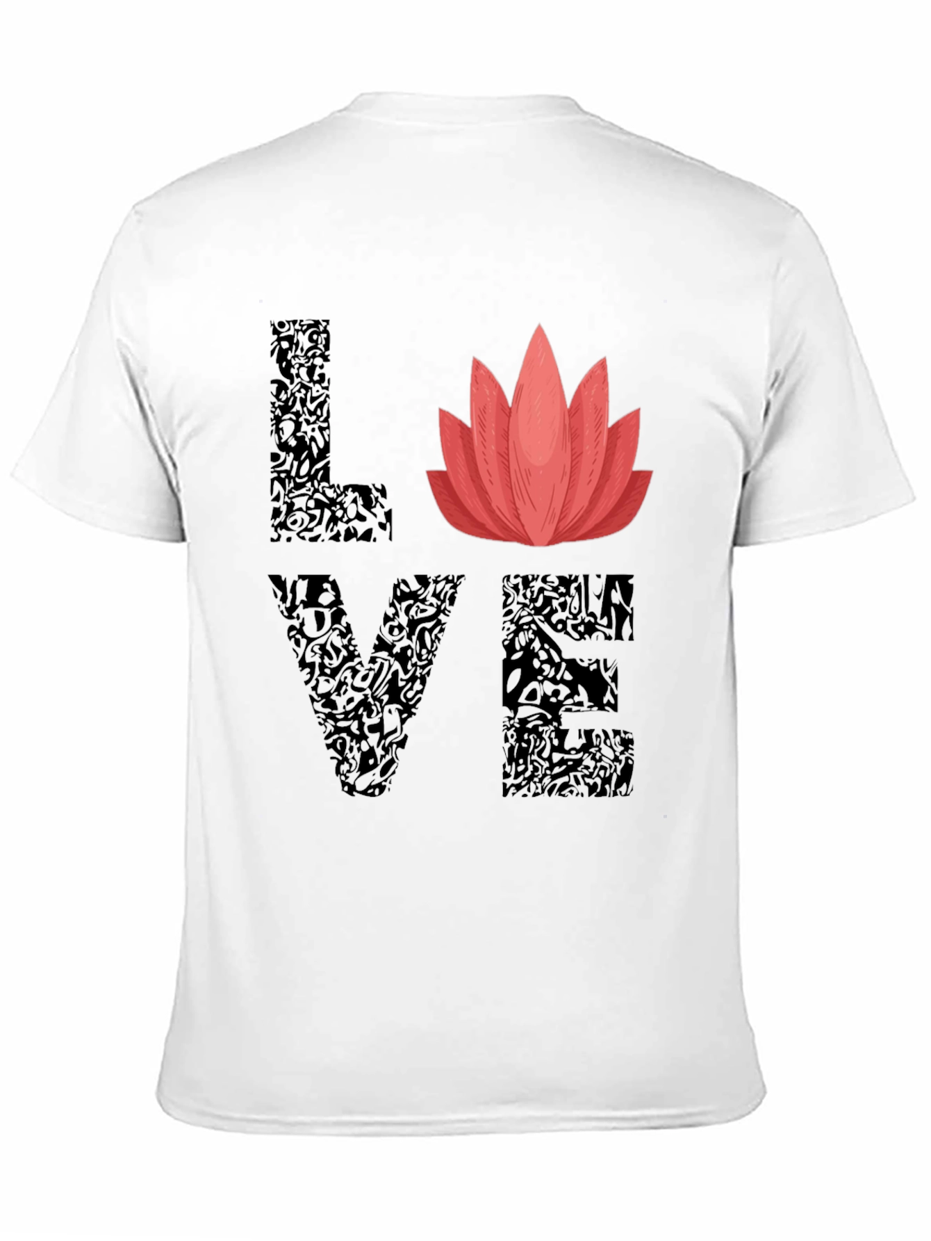 Love Lotus Flower Graphic T-Shirt - Stylish Comfort