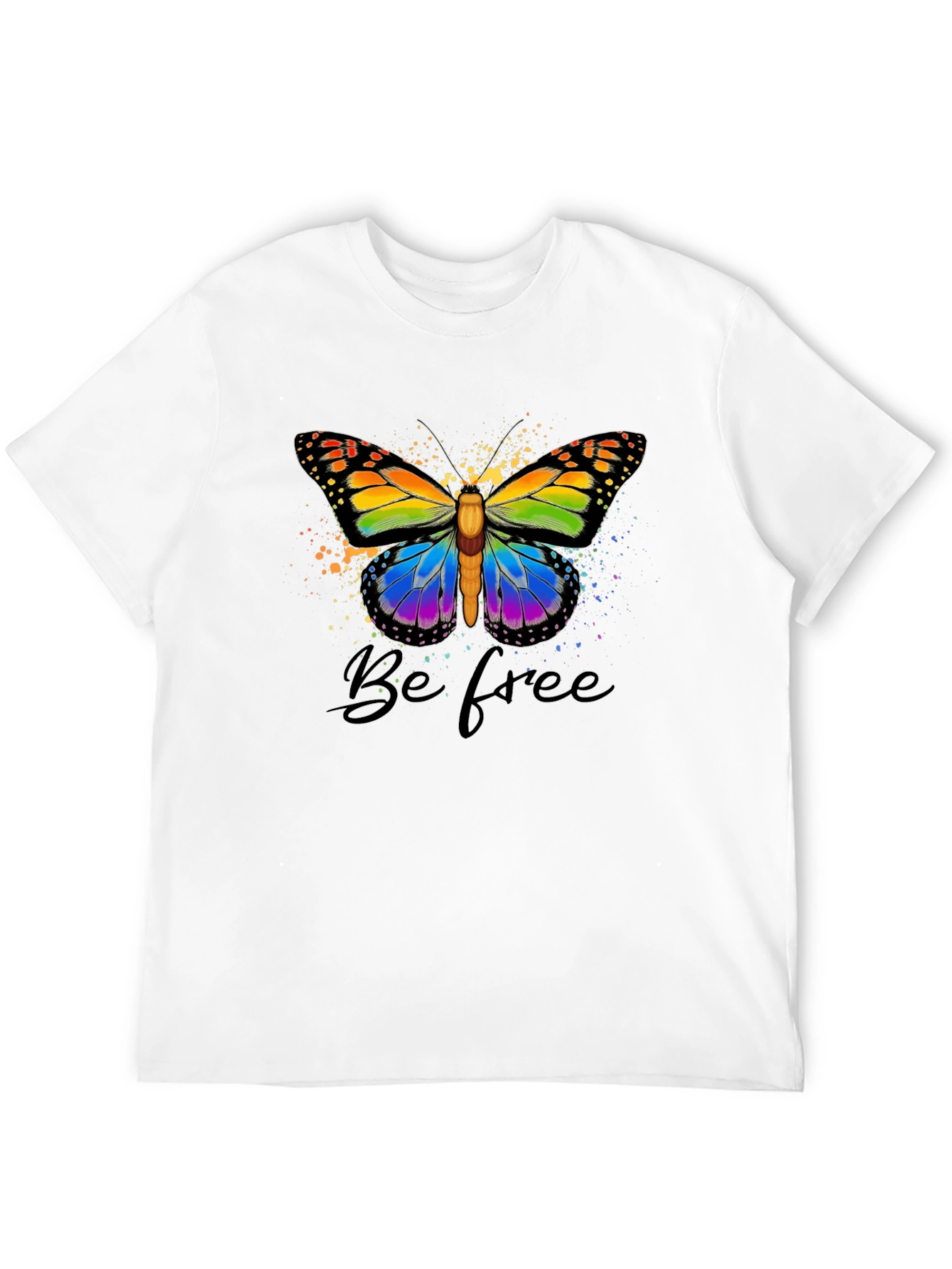 Be Free Butterfly Graphic Tee - Black T-Shirt