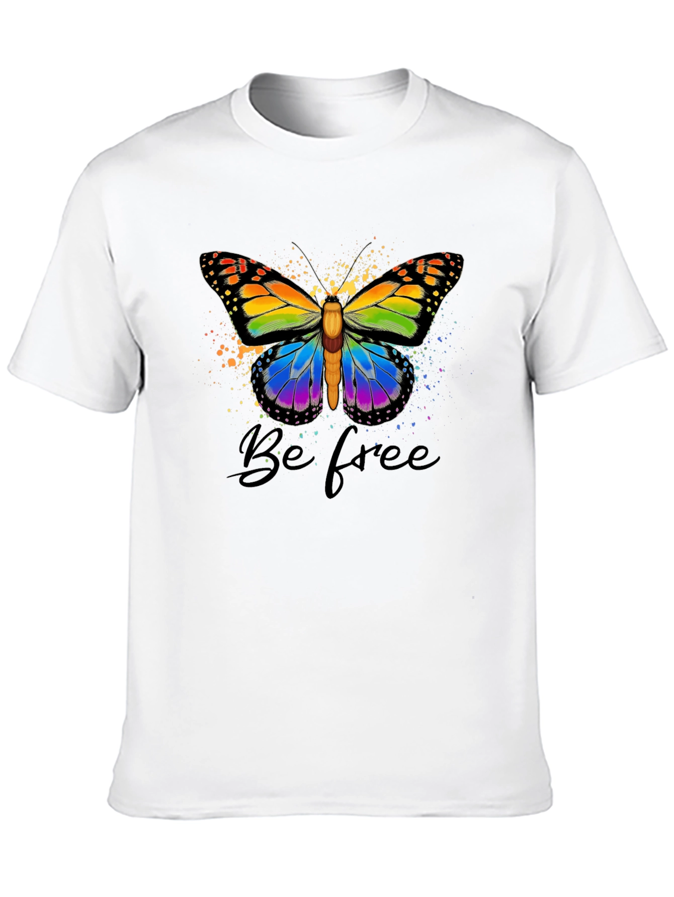 Be Free Butterfly Graphic Tee - Black T-Shirt