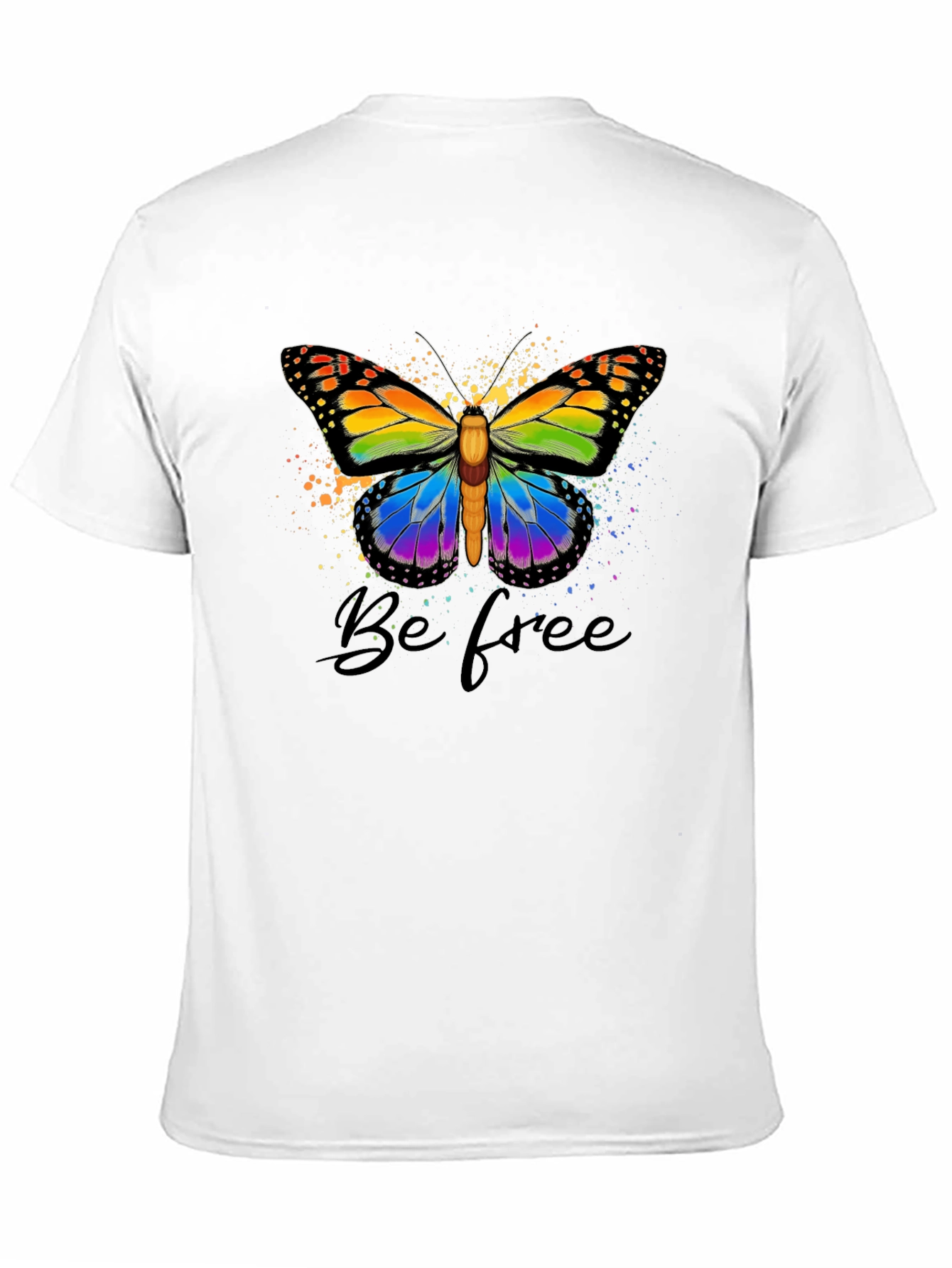 Be Free Butterfly Graphic Tee - Black T-Shirt