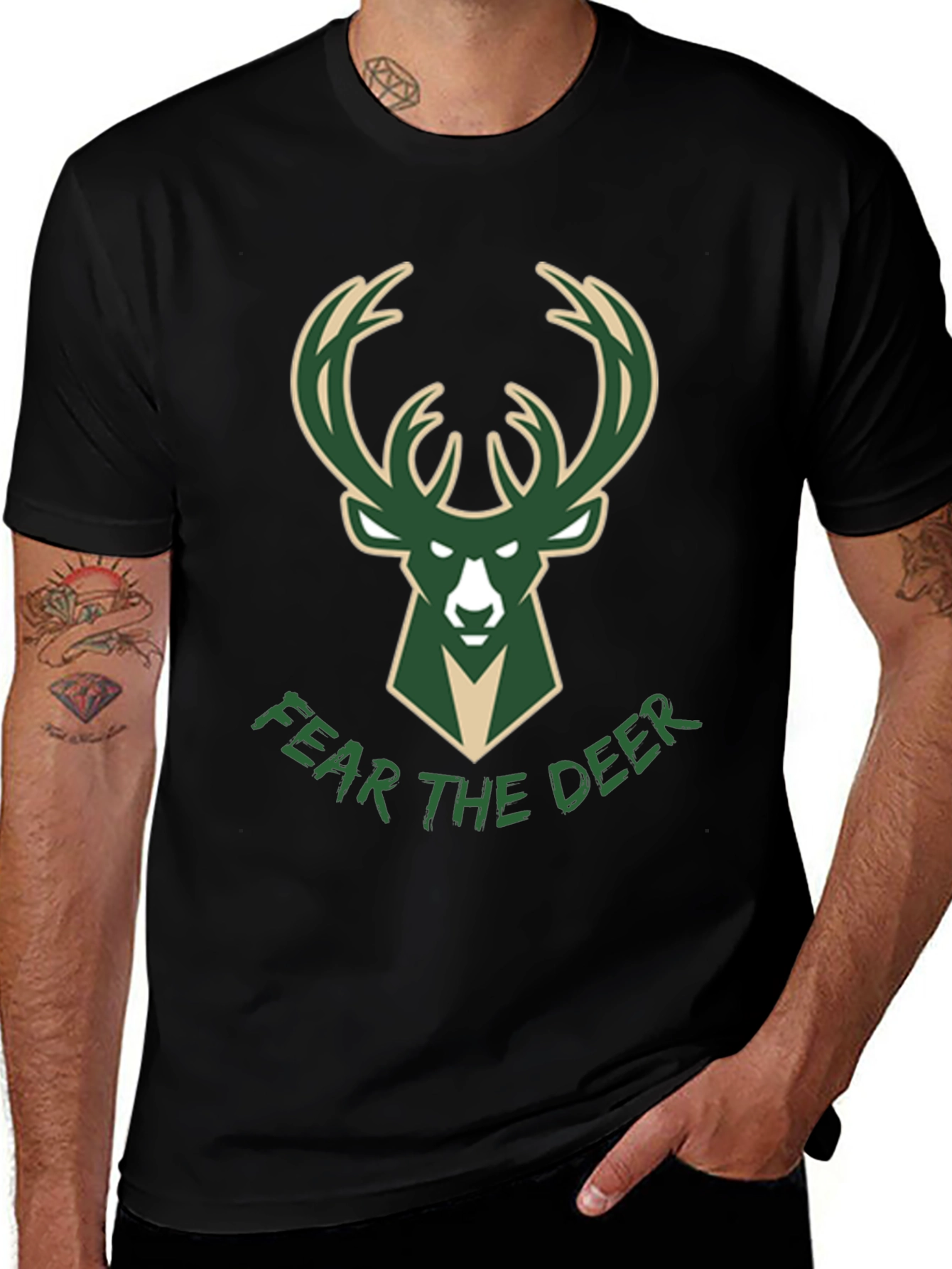 Fear the Deer Black Tee